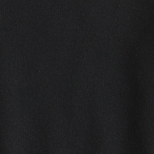 Ruffleneck merino wool-blend sweater BLACK 