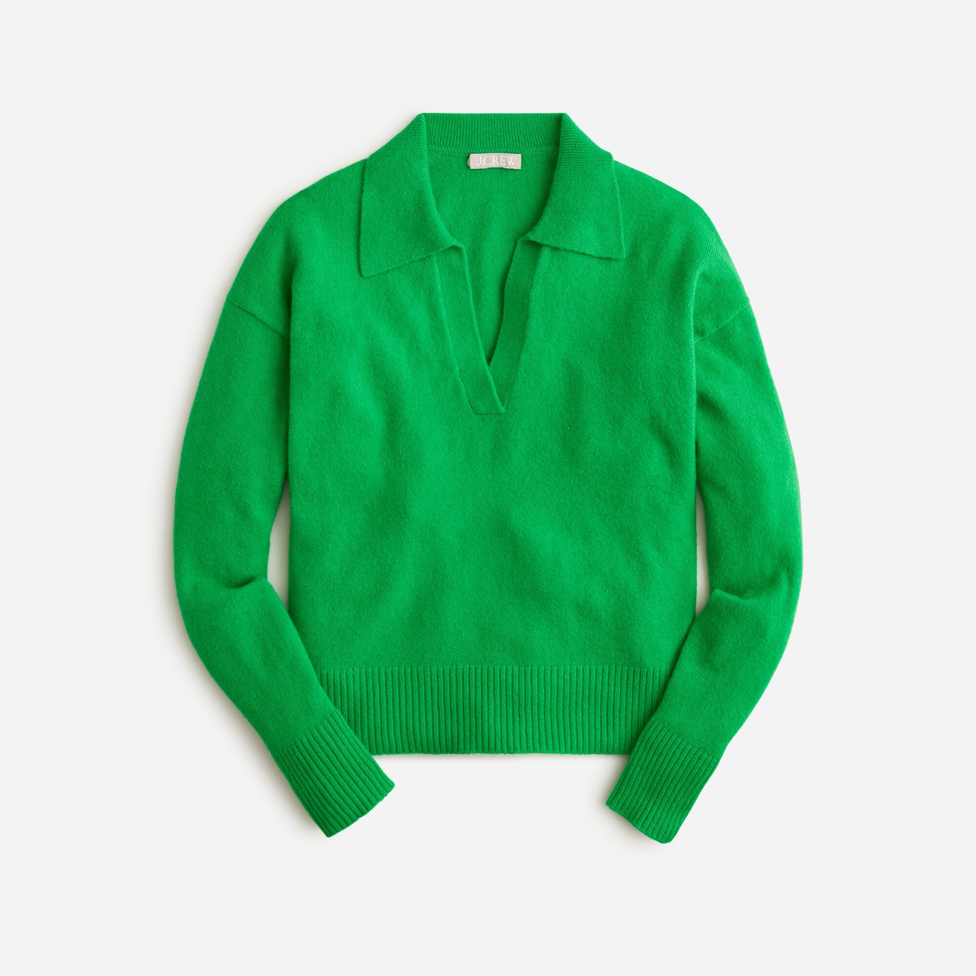 womens Collared V-neck sweater in Supersoft yarn