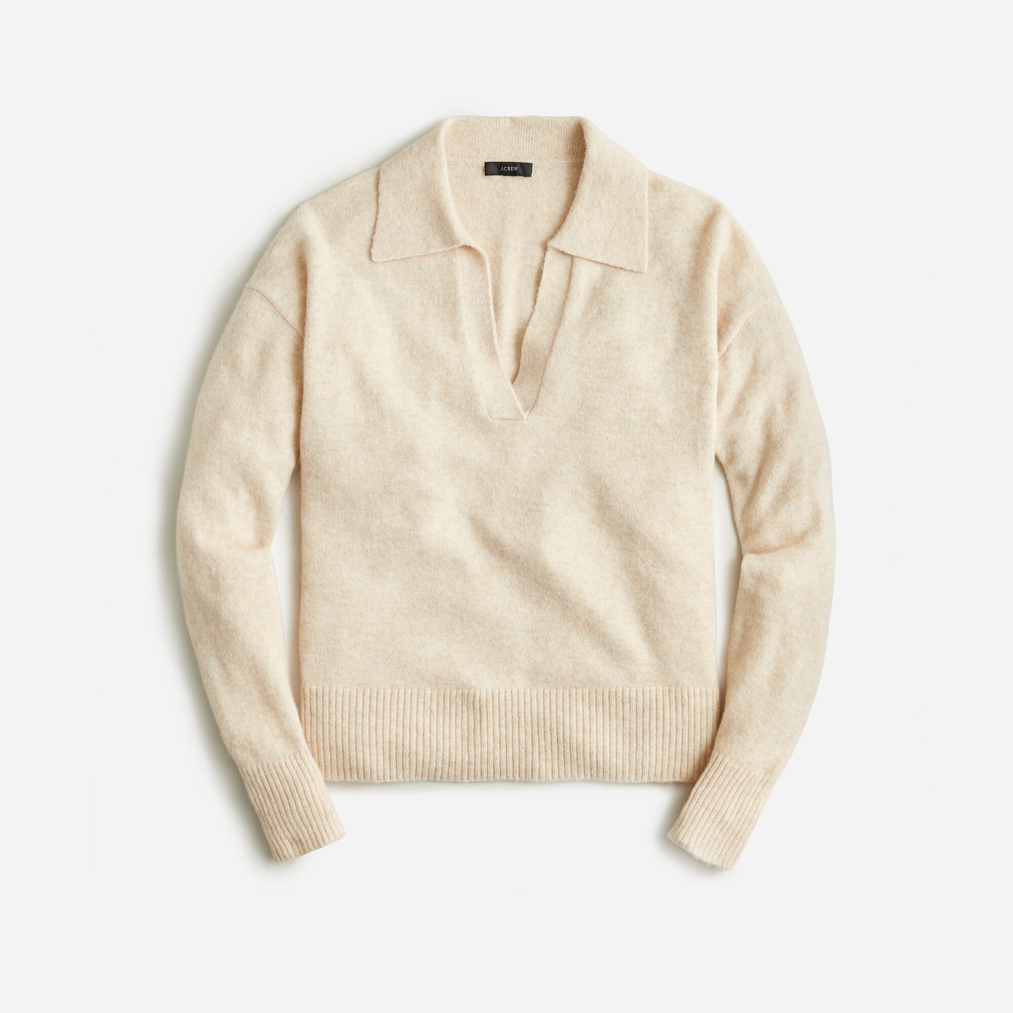 Collared V-neck sweater in Supersoft yarn