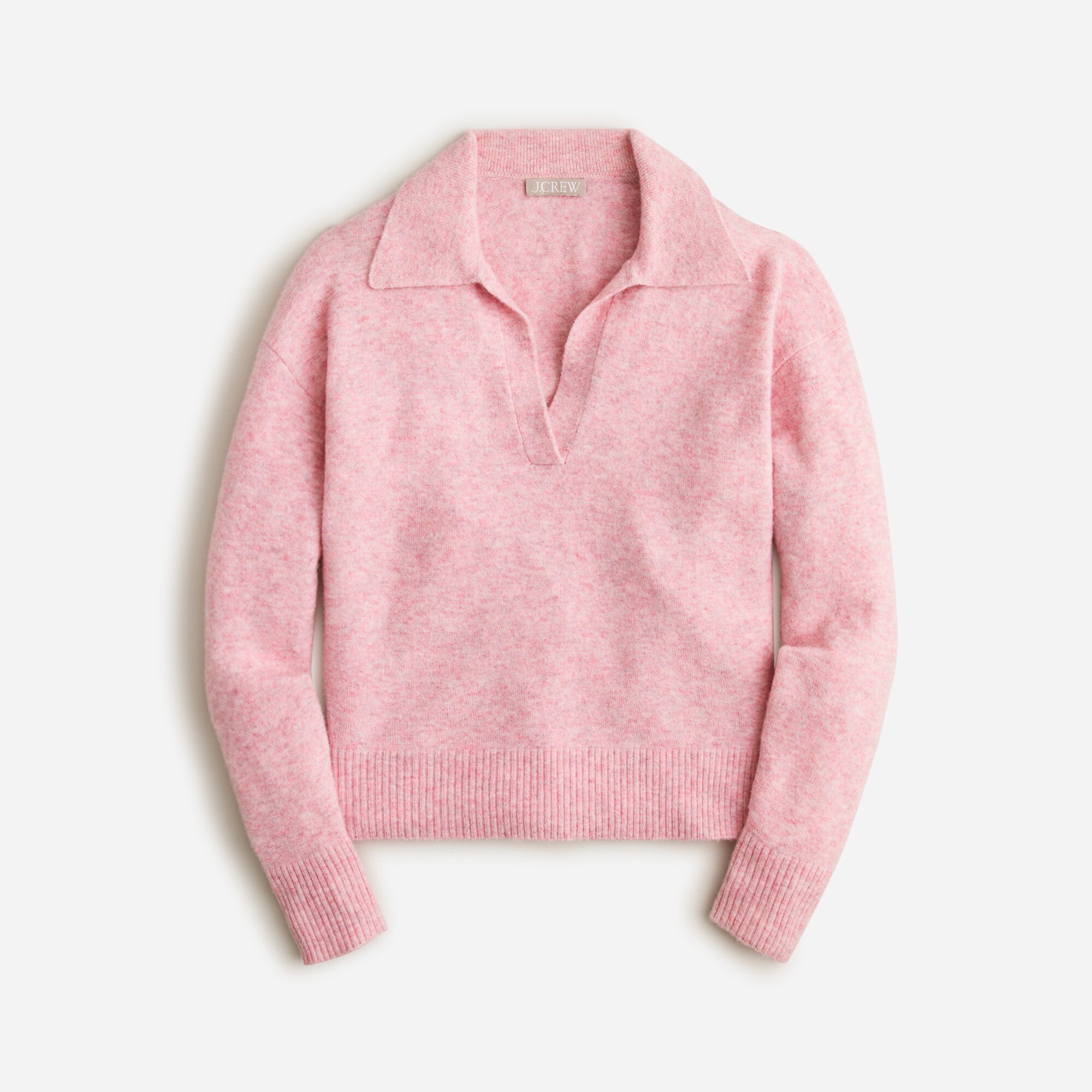 Collared V-neck sweater in Supersoft yarn