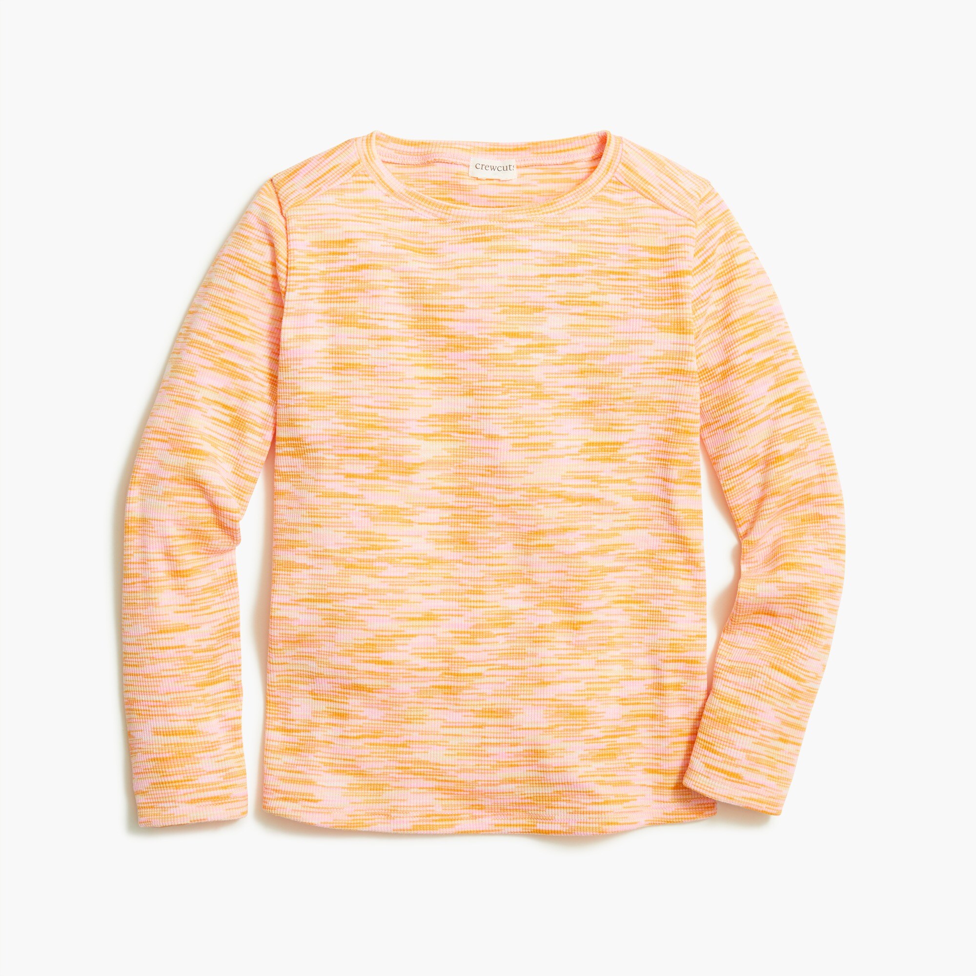 Girls' long-sleeve space-dyed tee