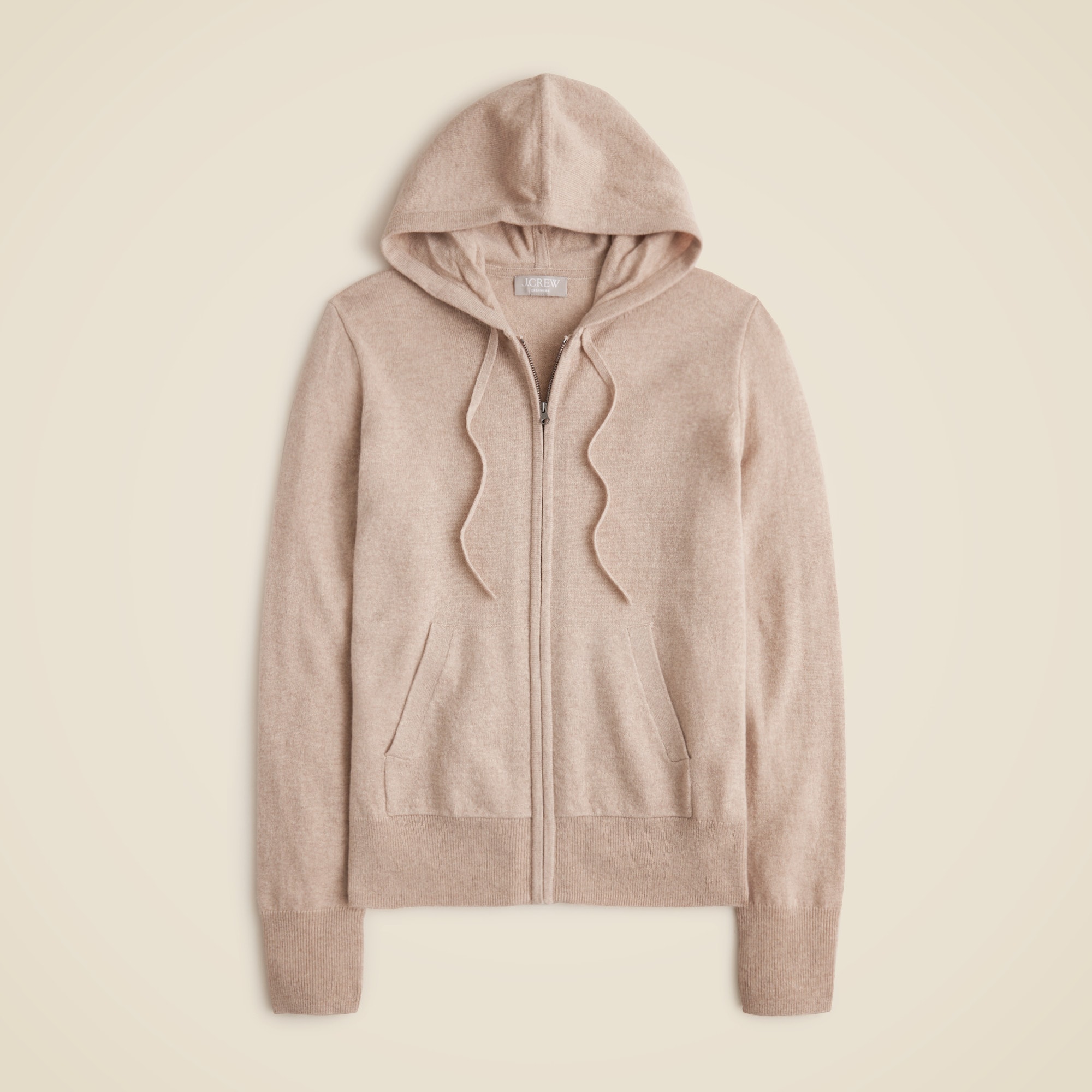 Brushed Cashmere Zip-up Sweatshirt For Women | J.Crew