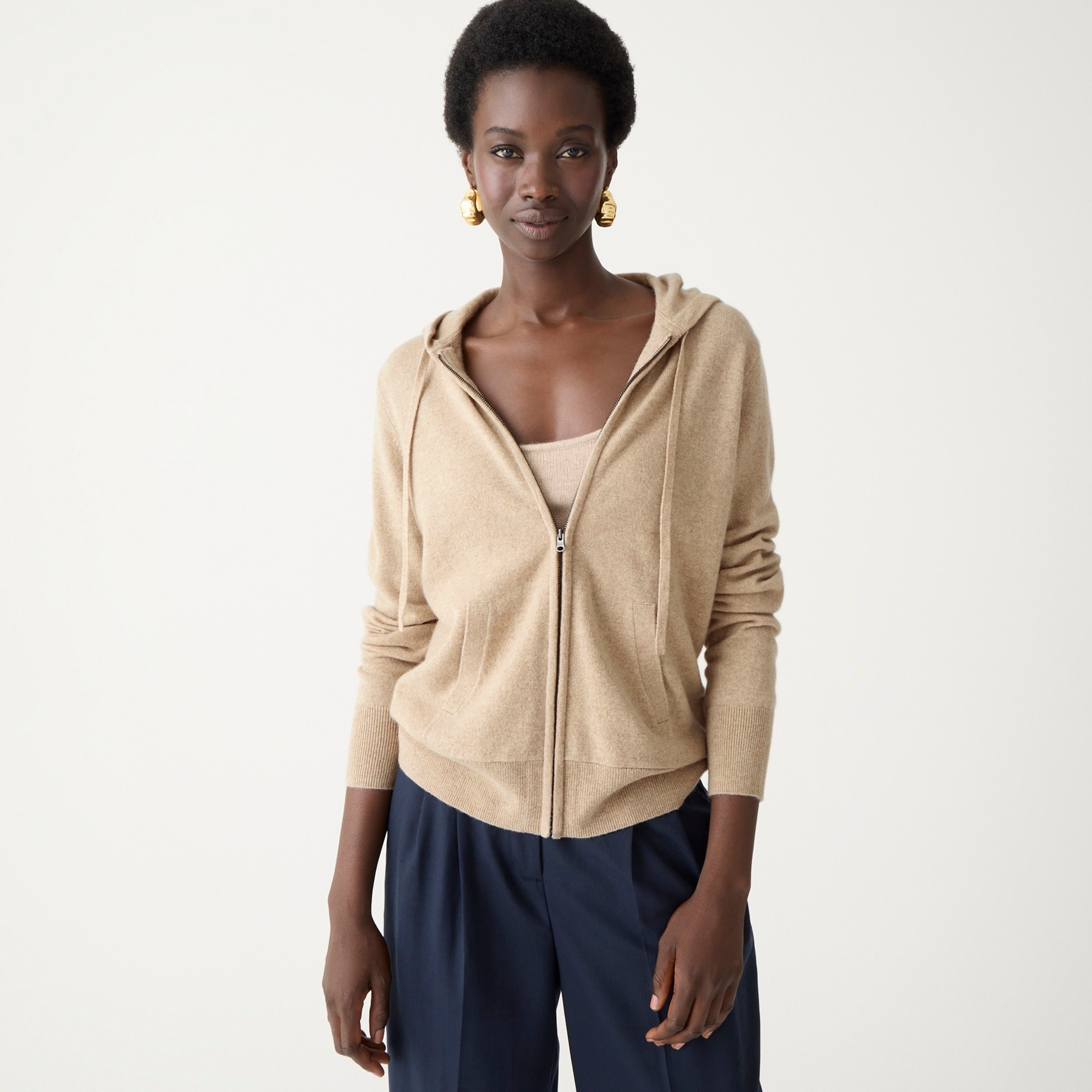 Ladies cashmere hoodie sale