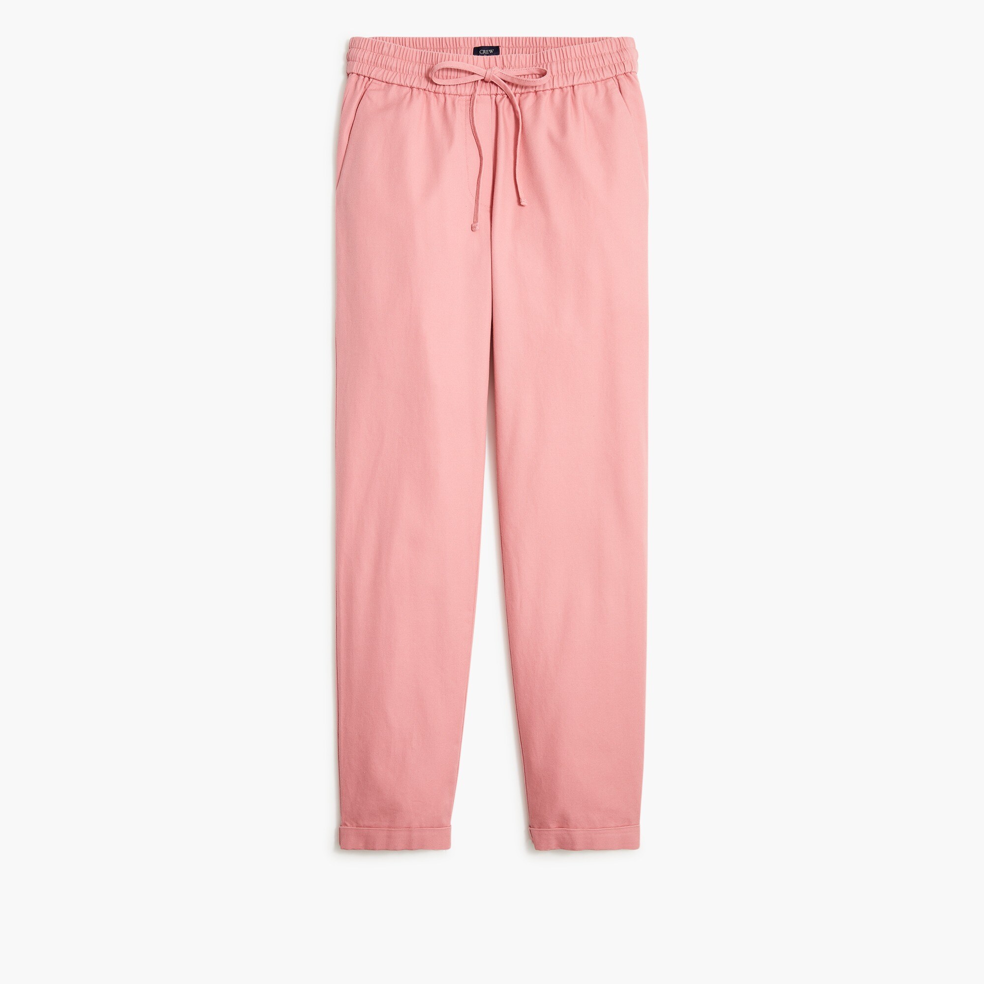 twill drawstring pant for women