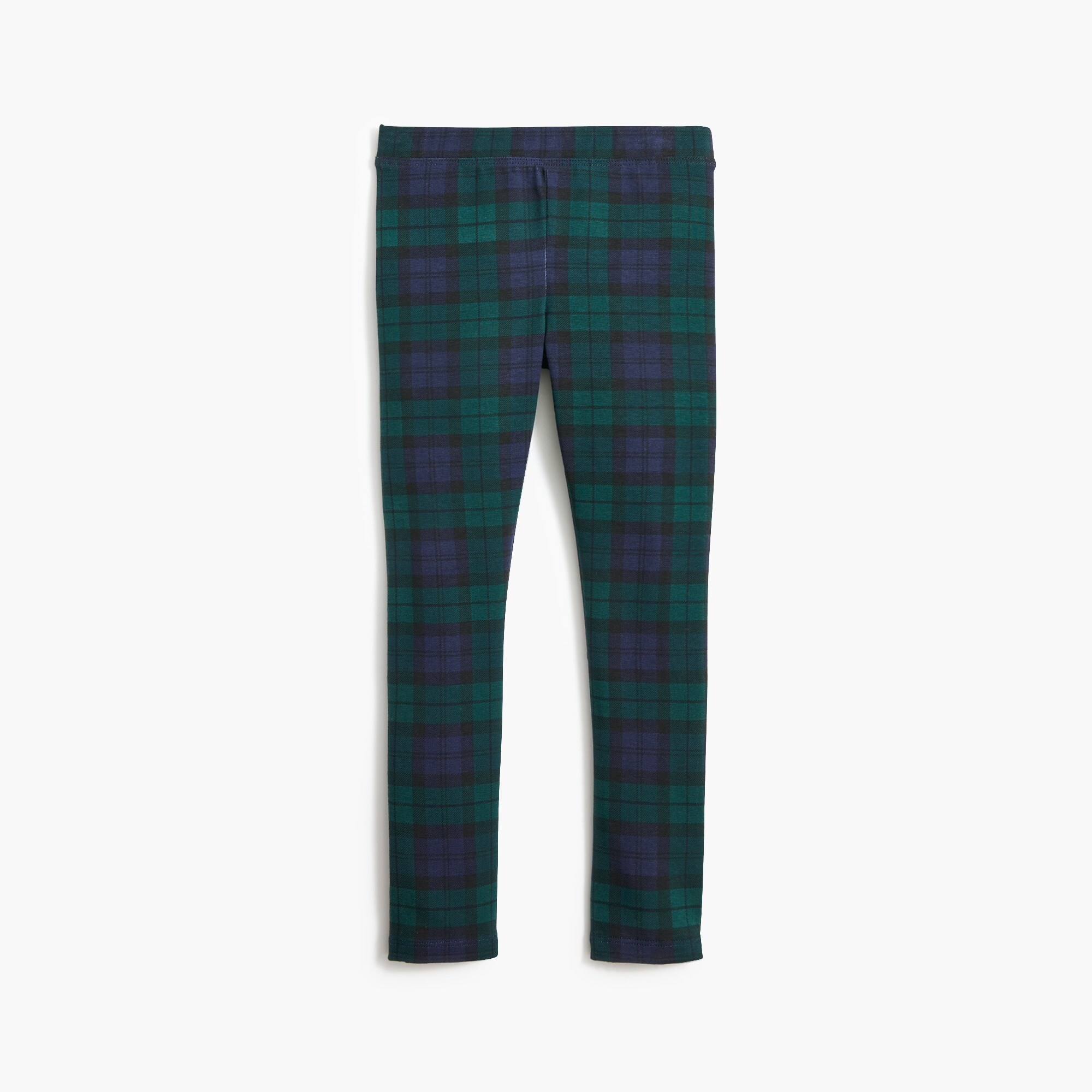 Girls' Black Watch plaid leggings