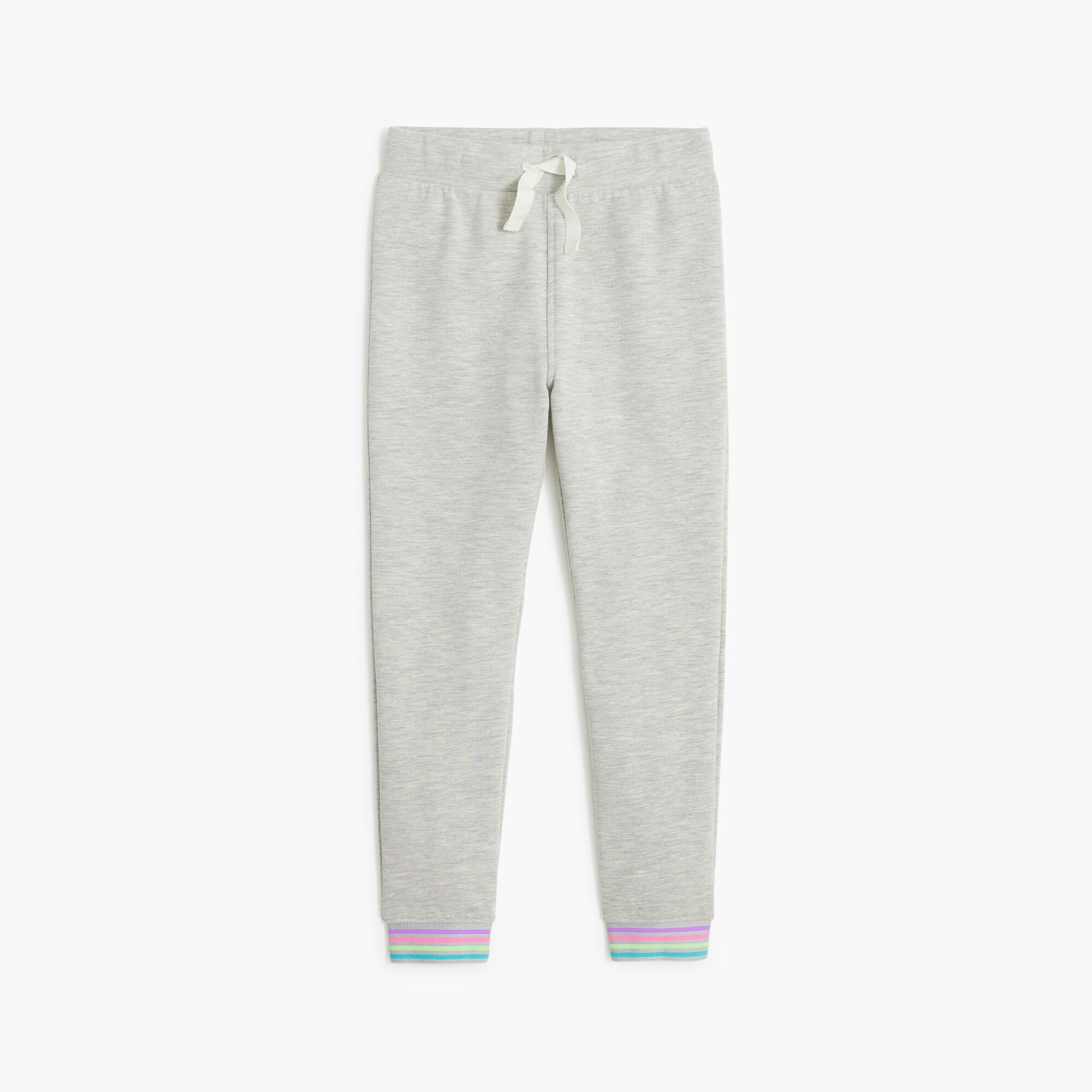 Girls' sweatpant with rainbow cuffs