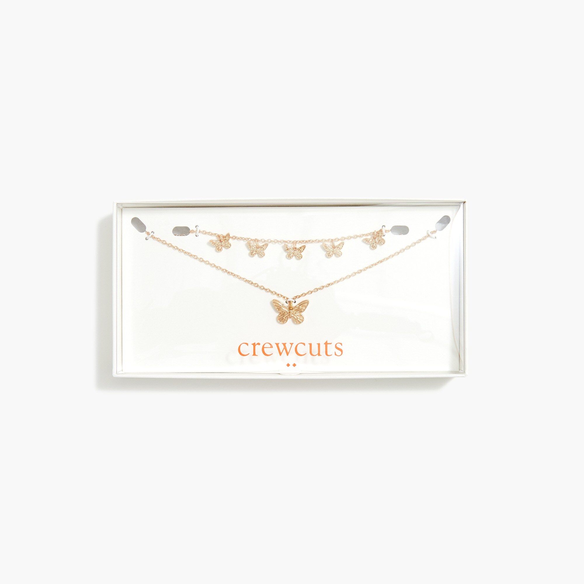 Girls' butterfly necklace and bracelet set