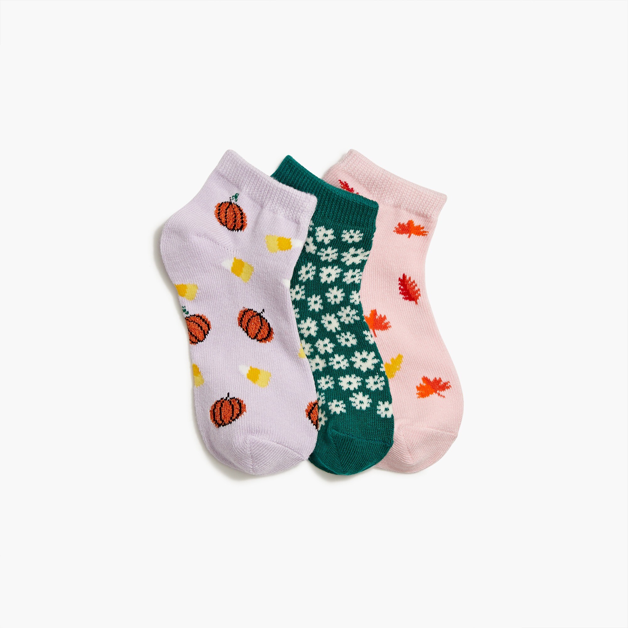 Girls' fall ankle socks pack