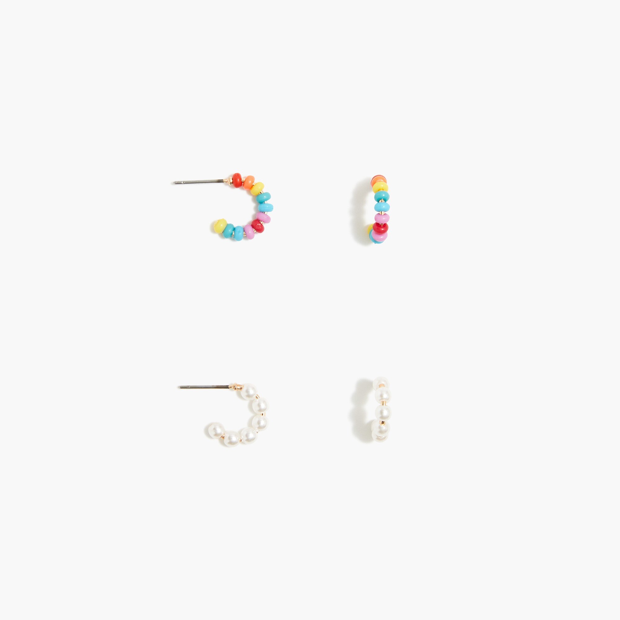 Girls' mini hoop earrings pack