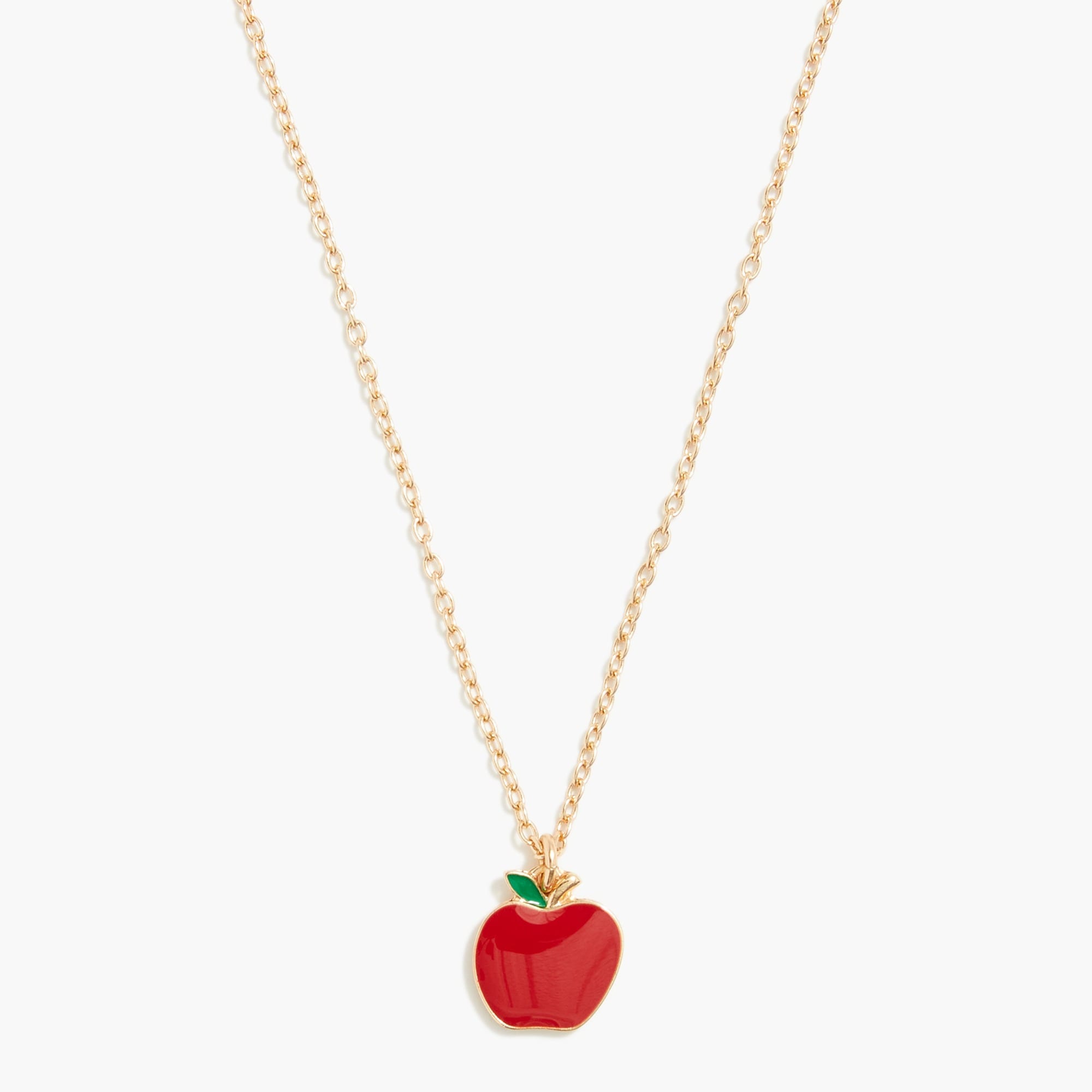 Girls' apple pendant necklace