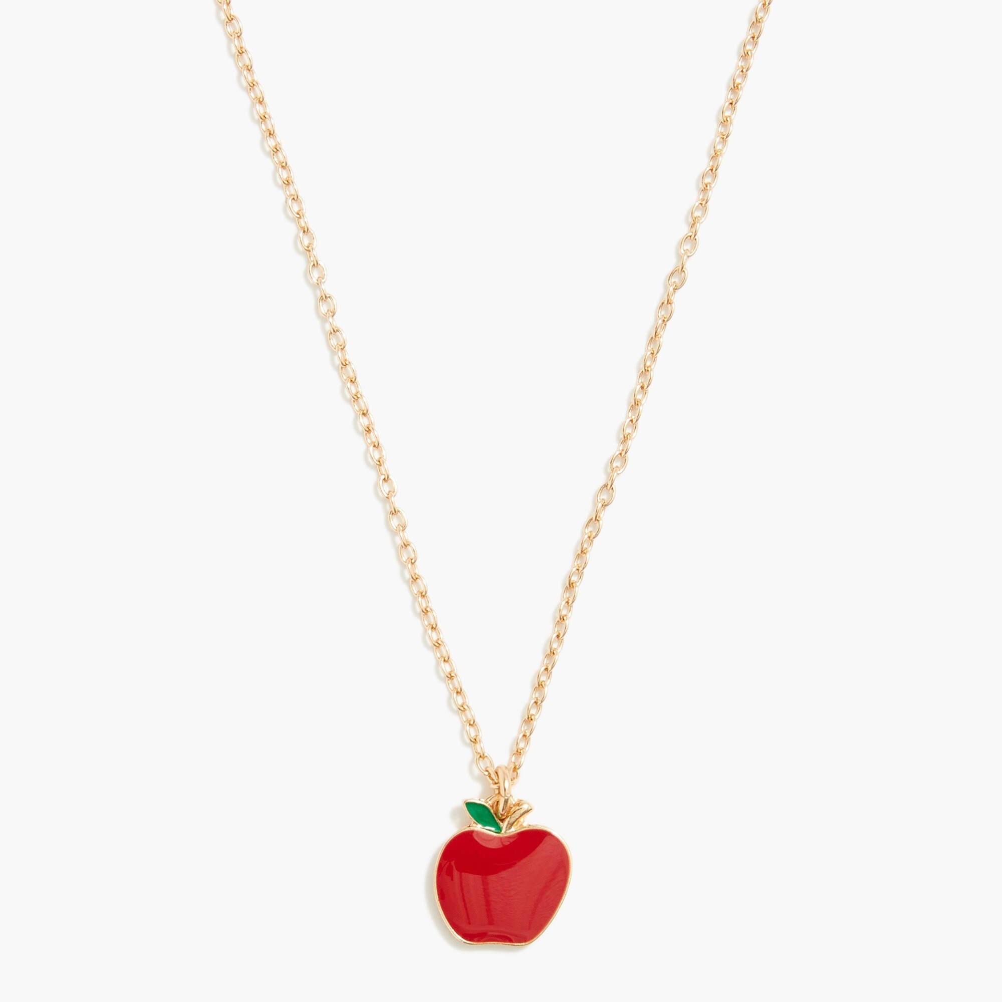 girls' apple pendant necklace for girls