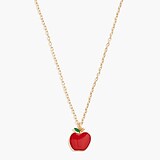 Girls' apple pendant necklace