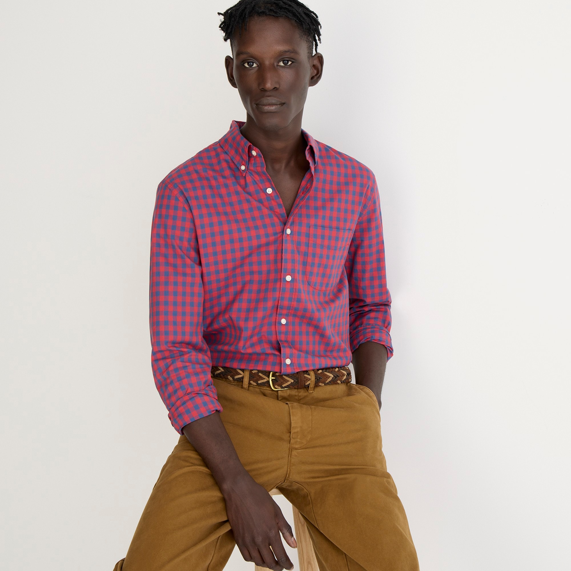 Secret Wash cotton poplin shirt