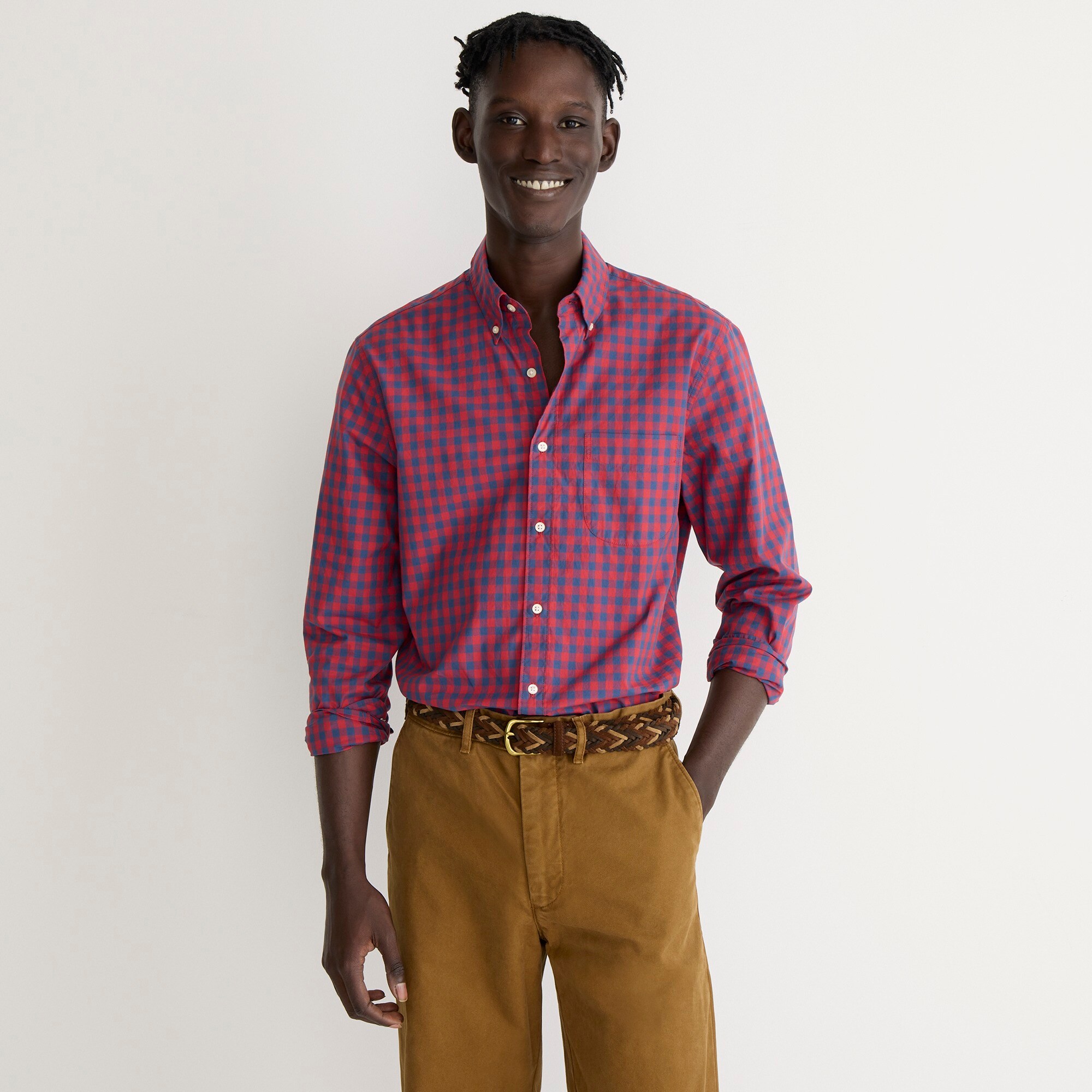 Secret Wash cotton poplin shirt