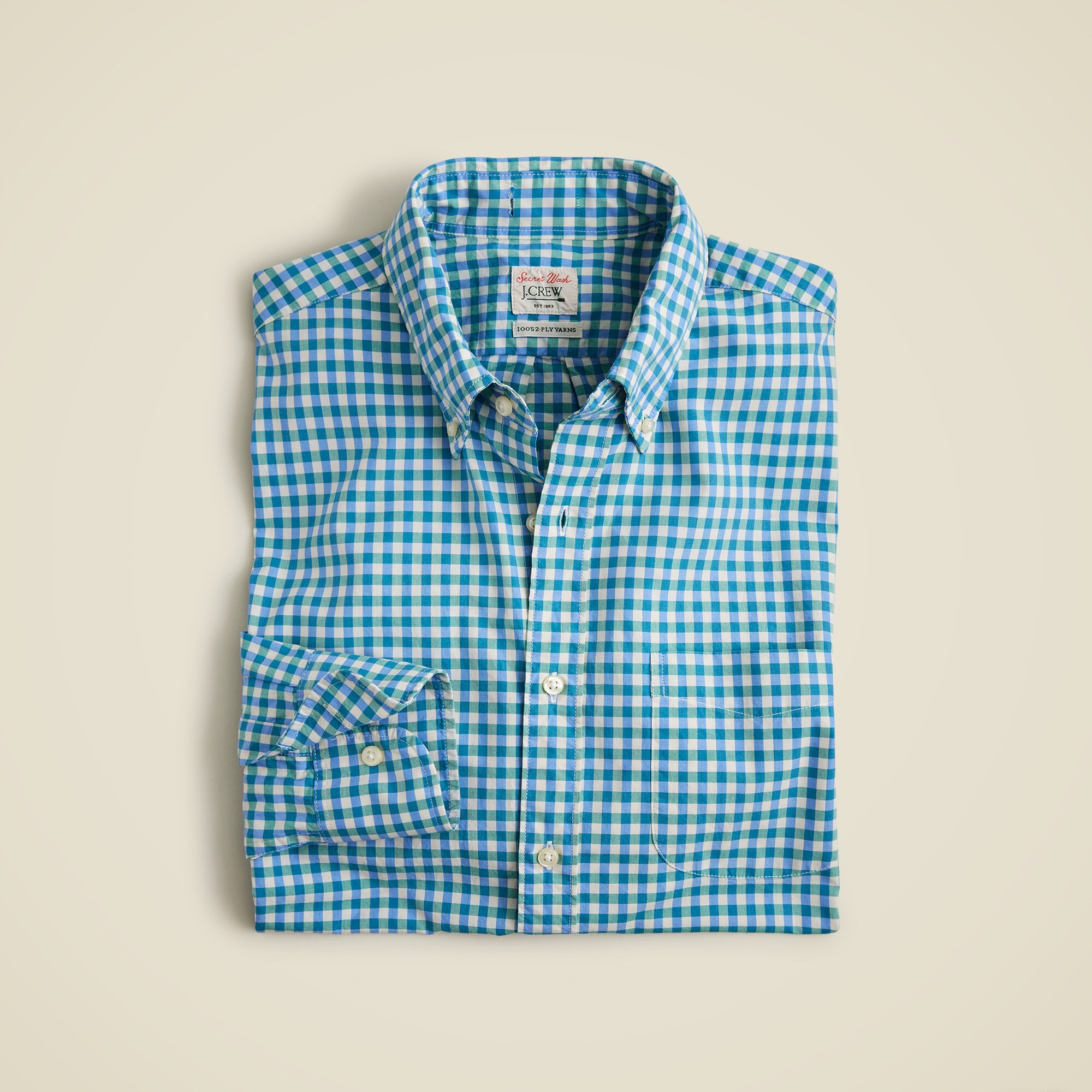 mens Relaxed Secret Wash cotton poplin shirt