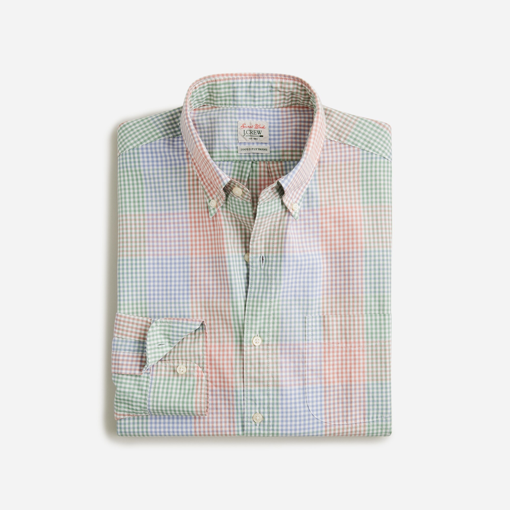 mens Relaxed Secret Wash cotton poplin shirt