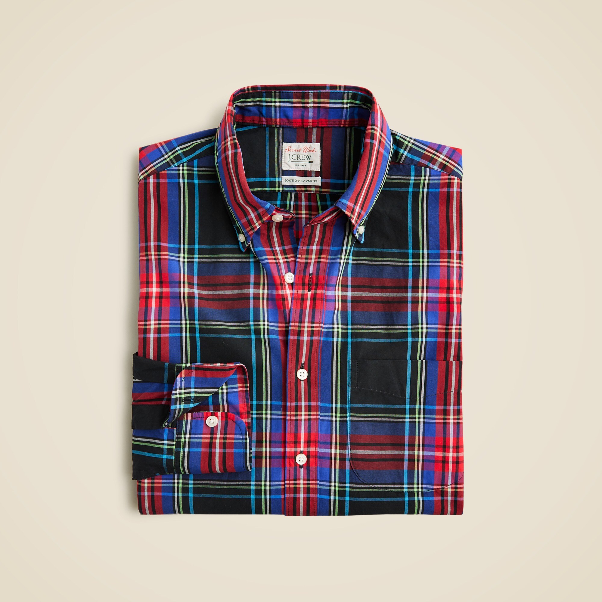 mens Secret Wash cotton poplin shirt