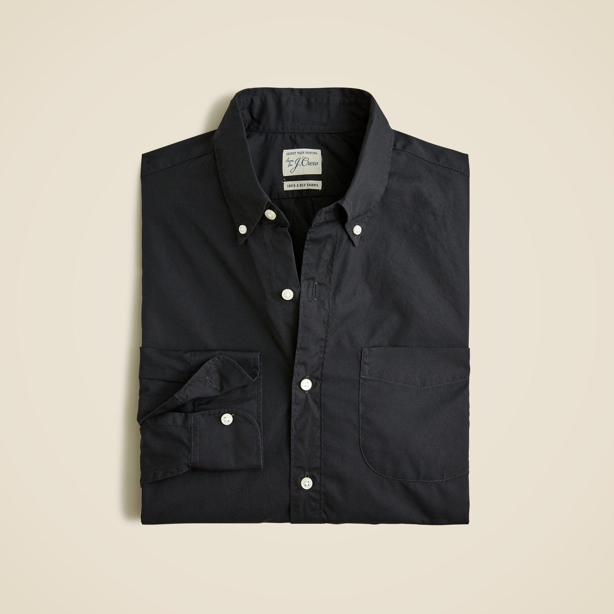 mens Slim Secret Wash cotton poplin shirt