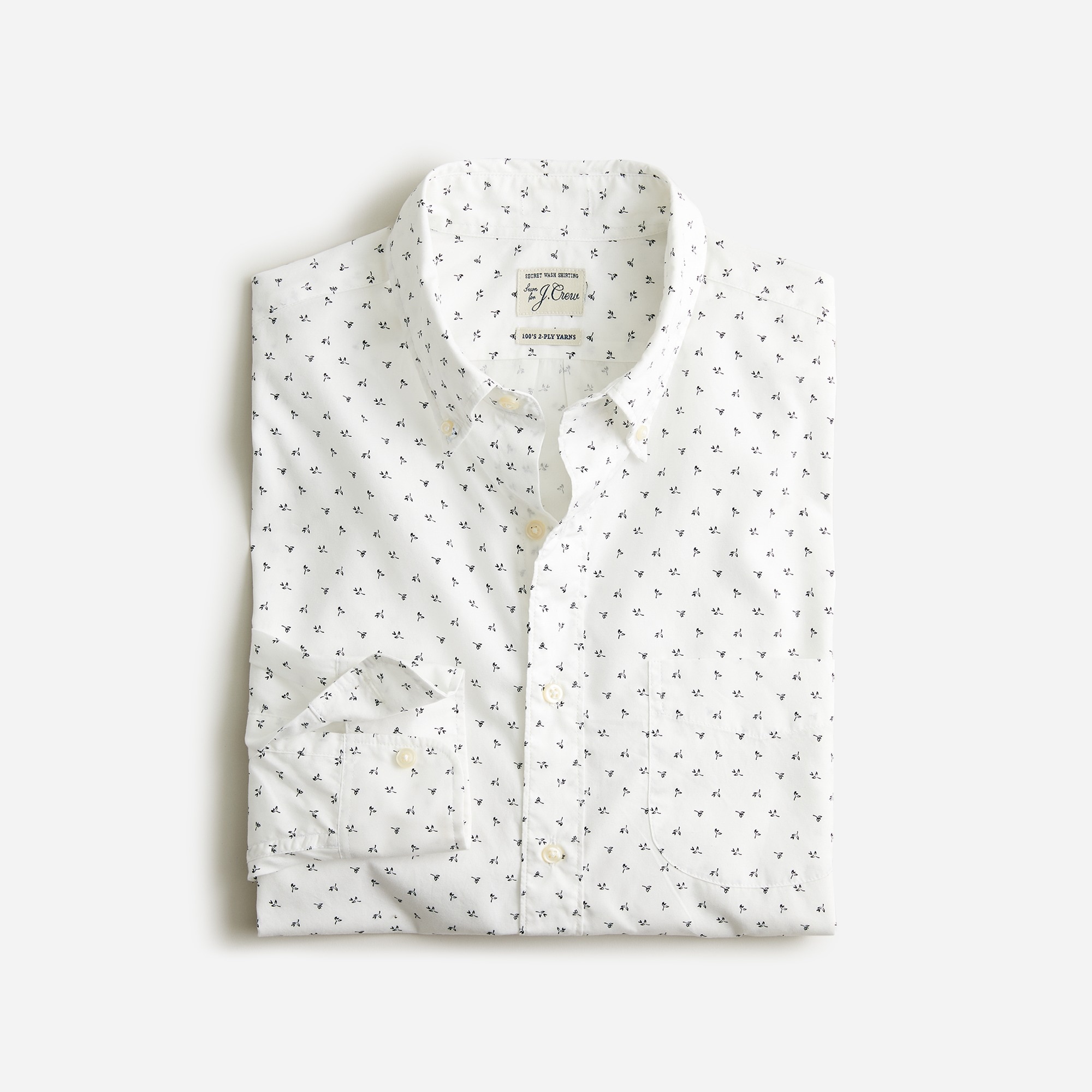  Slim Untucked Secret Wash cotton poplin shirt