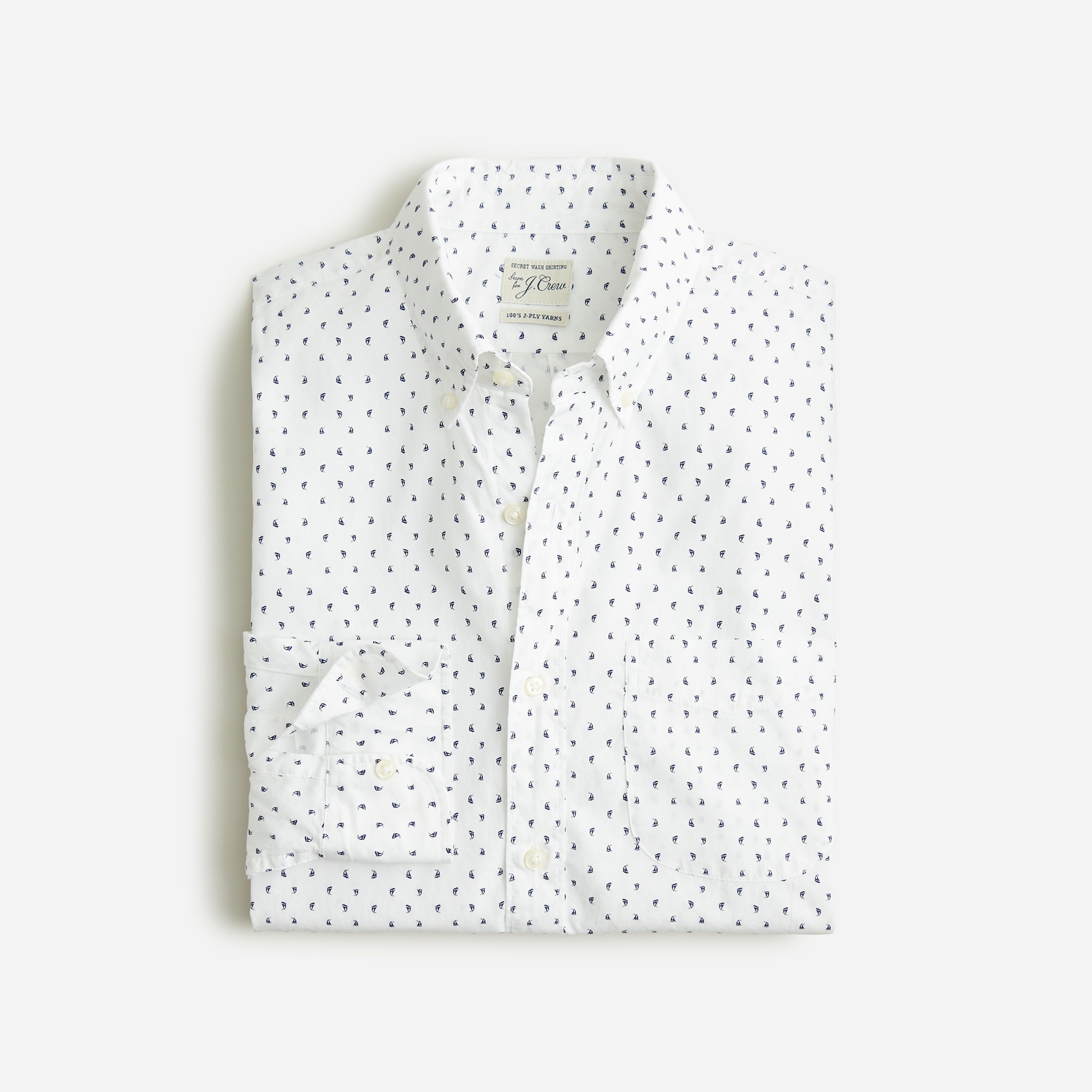mens Slim Secret Wash cotton poplin shirt