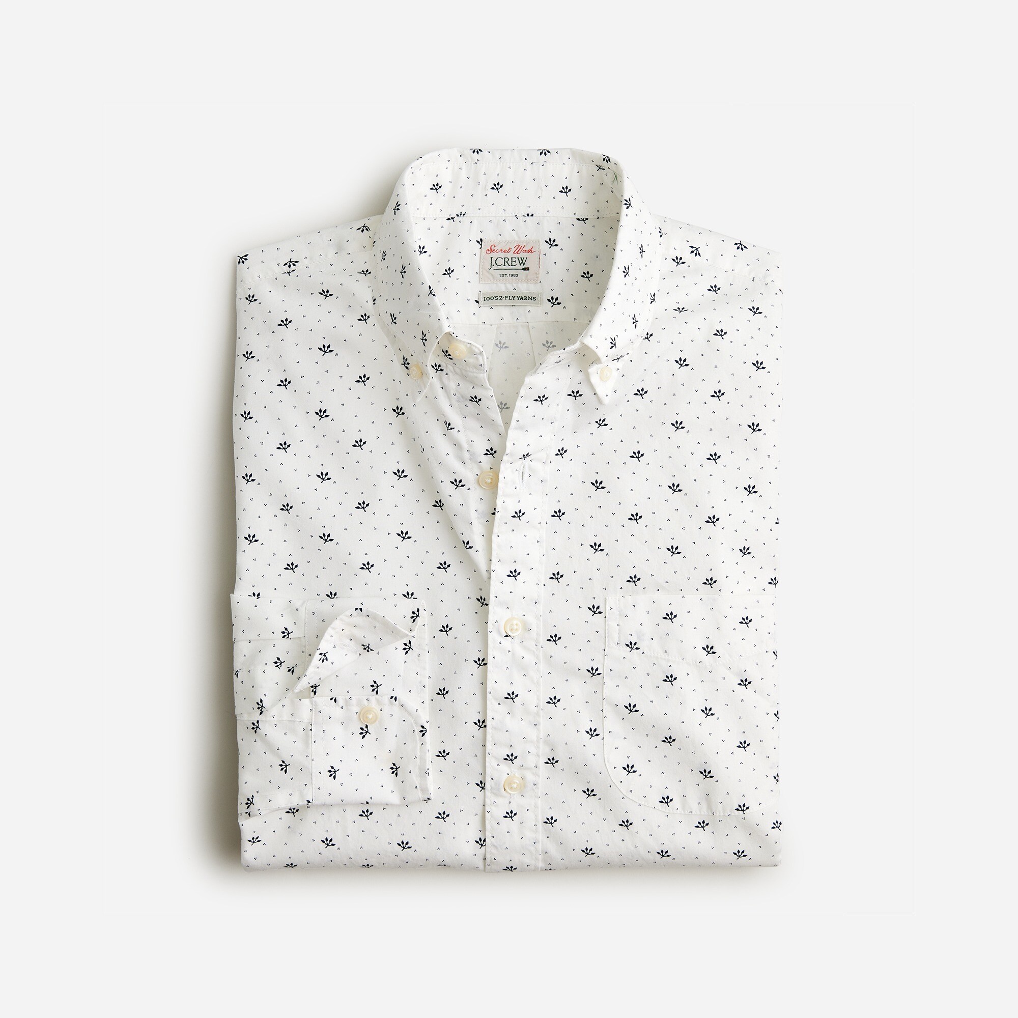  Slim Untucked Secret Wash cotton poplin shirt