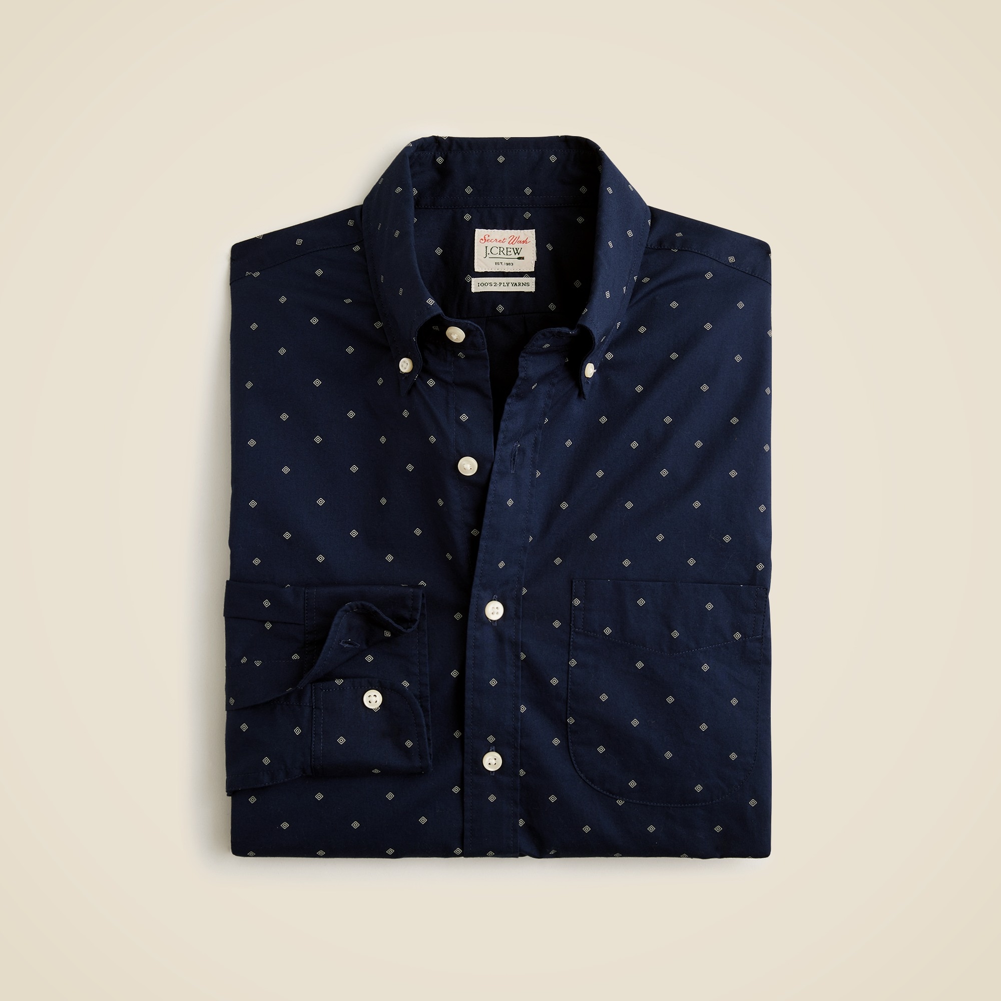  Slim Untucked Secret Wash cotton poplin shirt