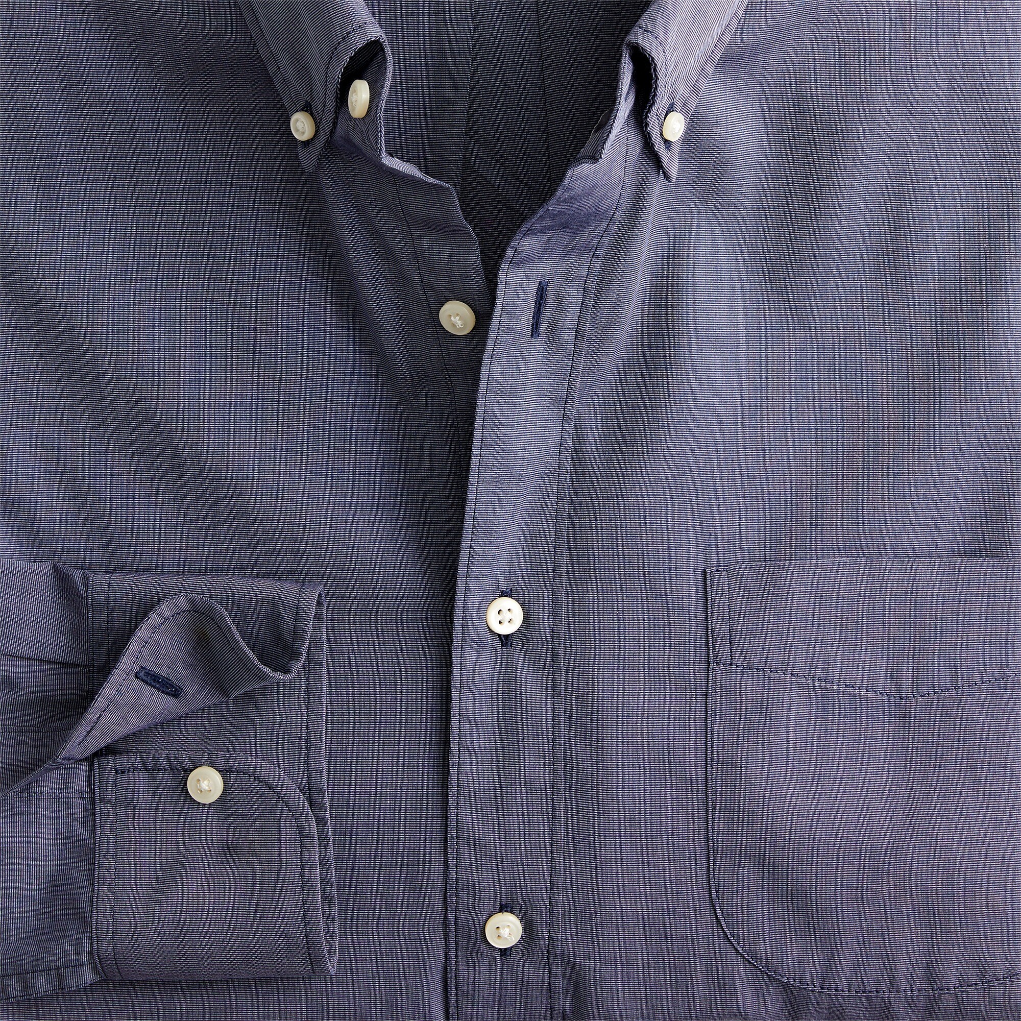 Slim Untucked Secret Wash cotton poplin shirt