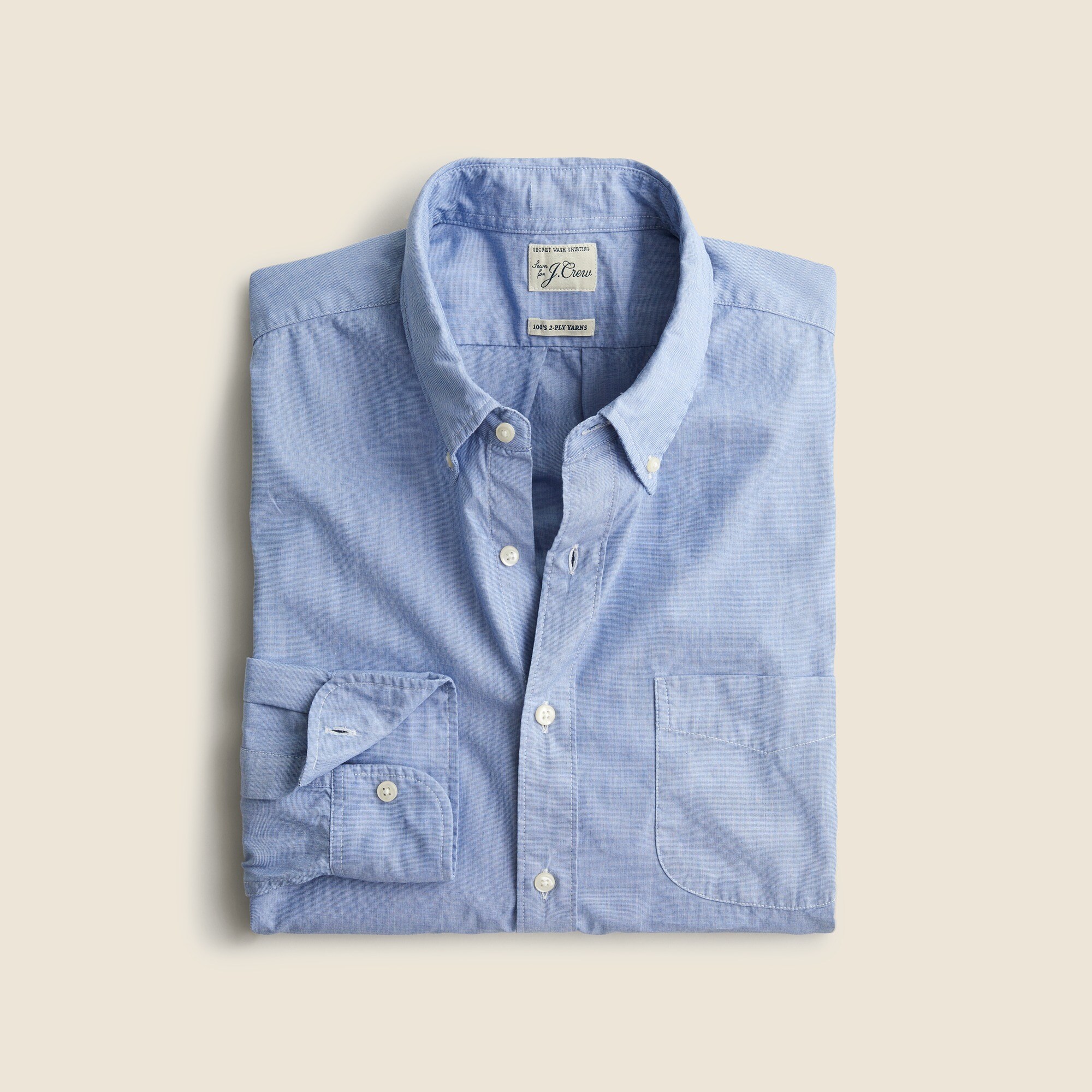 Secret Wash cotton poplin shirt