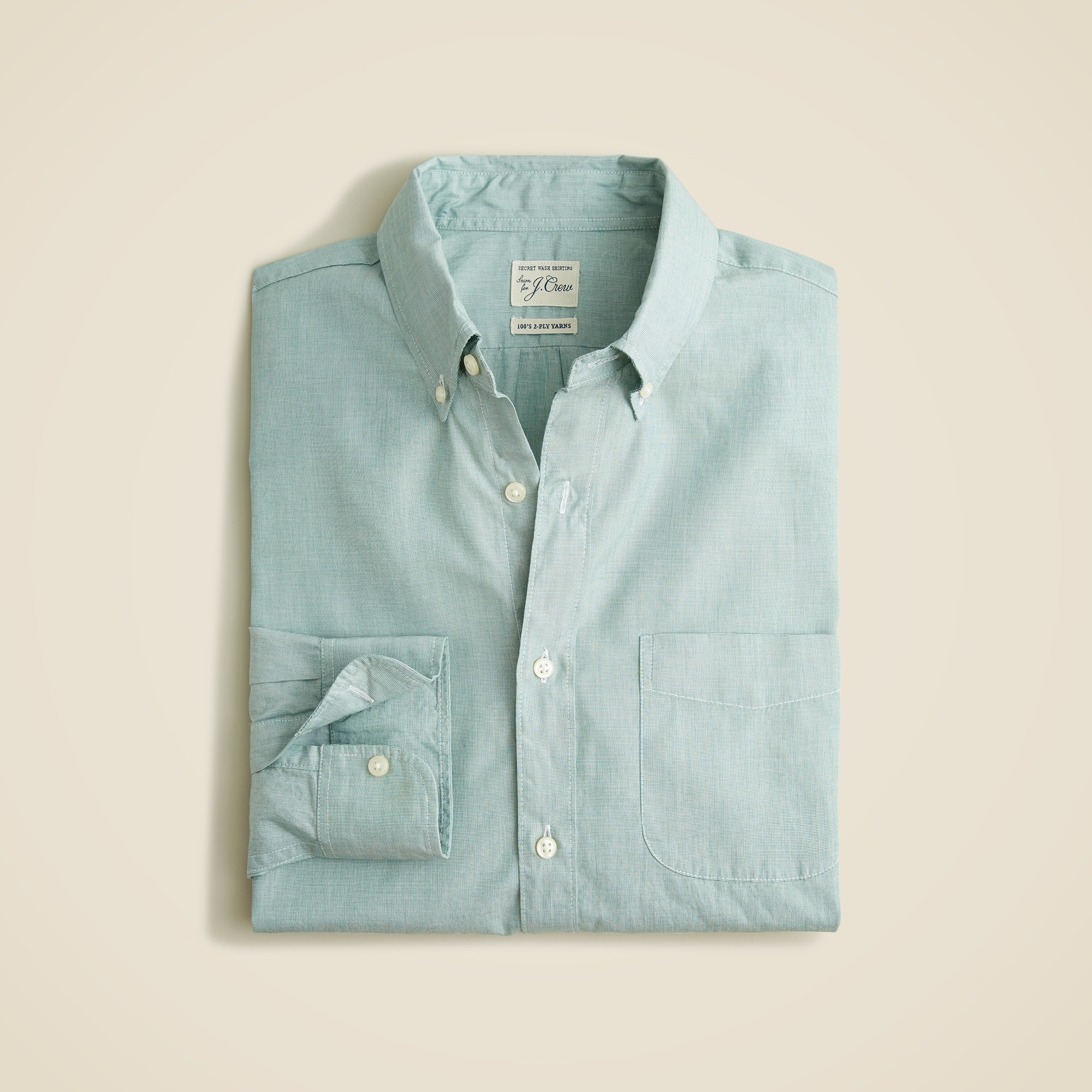  Slim Secret Wash cotton poplin shirt