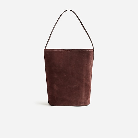 womens Berkeley bucket bag in leather and suede