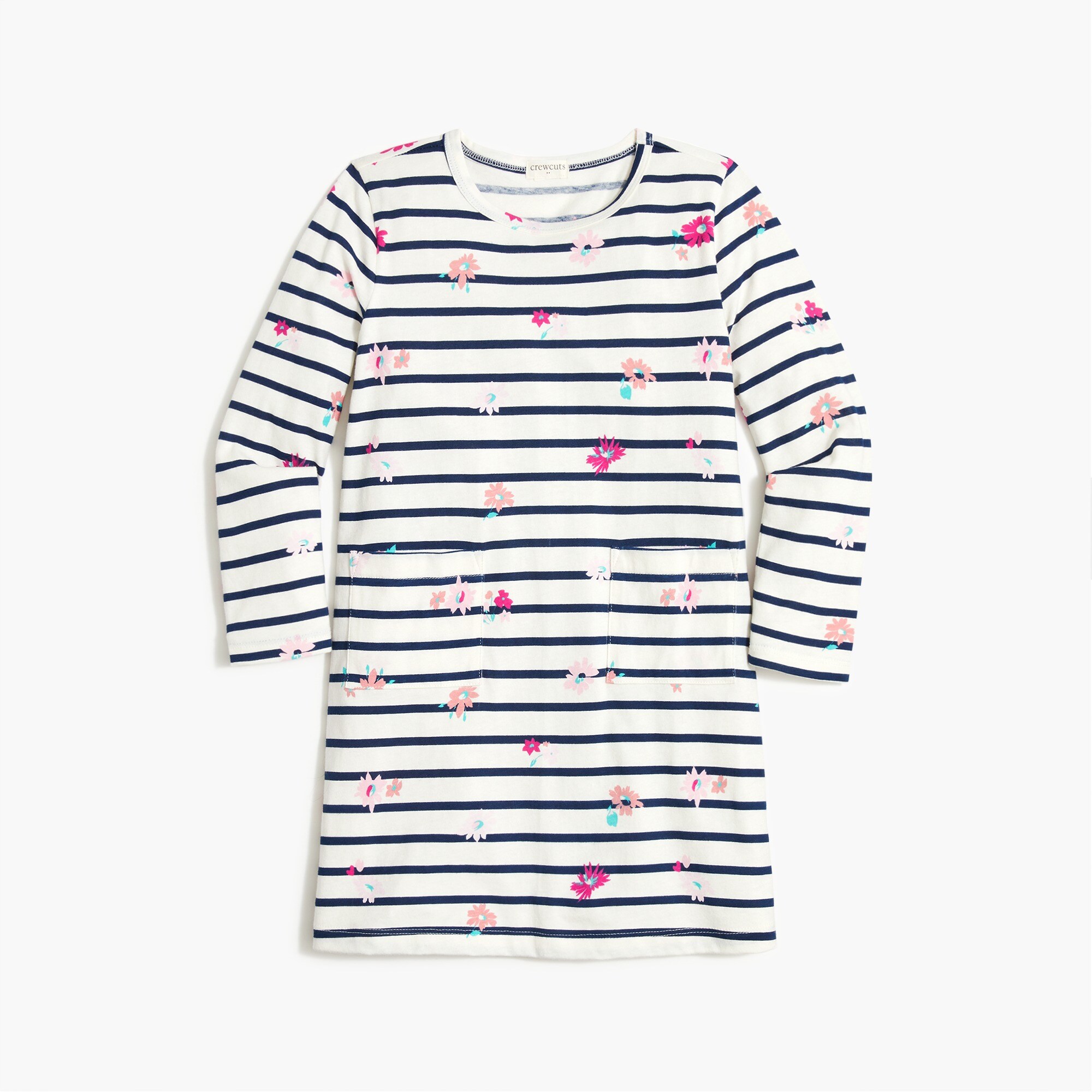Factory: Girls' Floral Pocket T-shirt Dress For Girls
