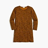 Girls' leopard pocket T-shirt dress