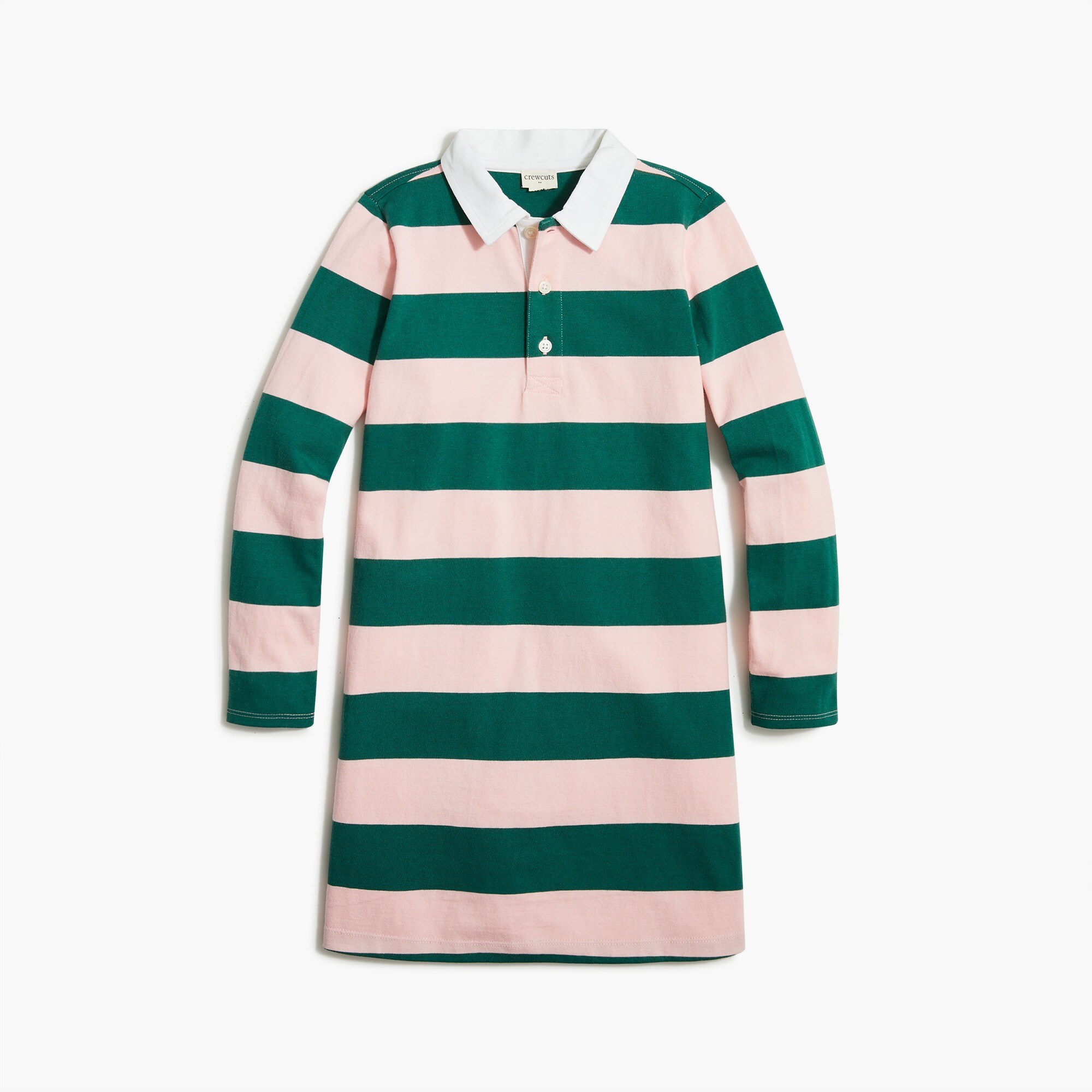 Girls' rugby stripe polo dress