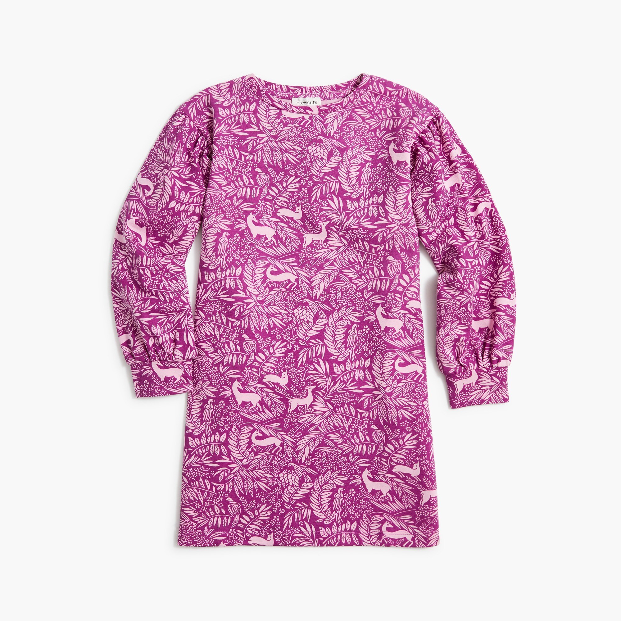 Girls' dress with puff sleeves