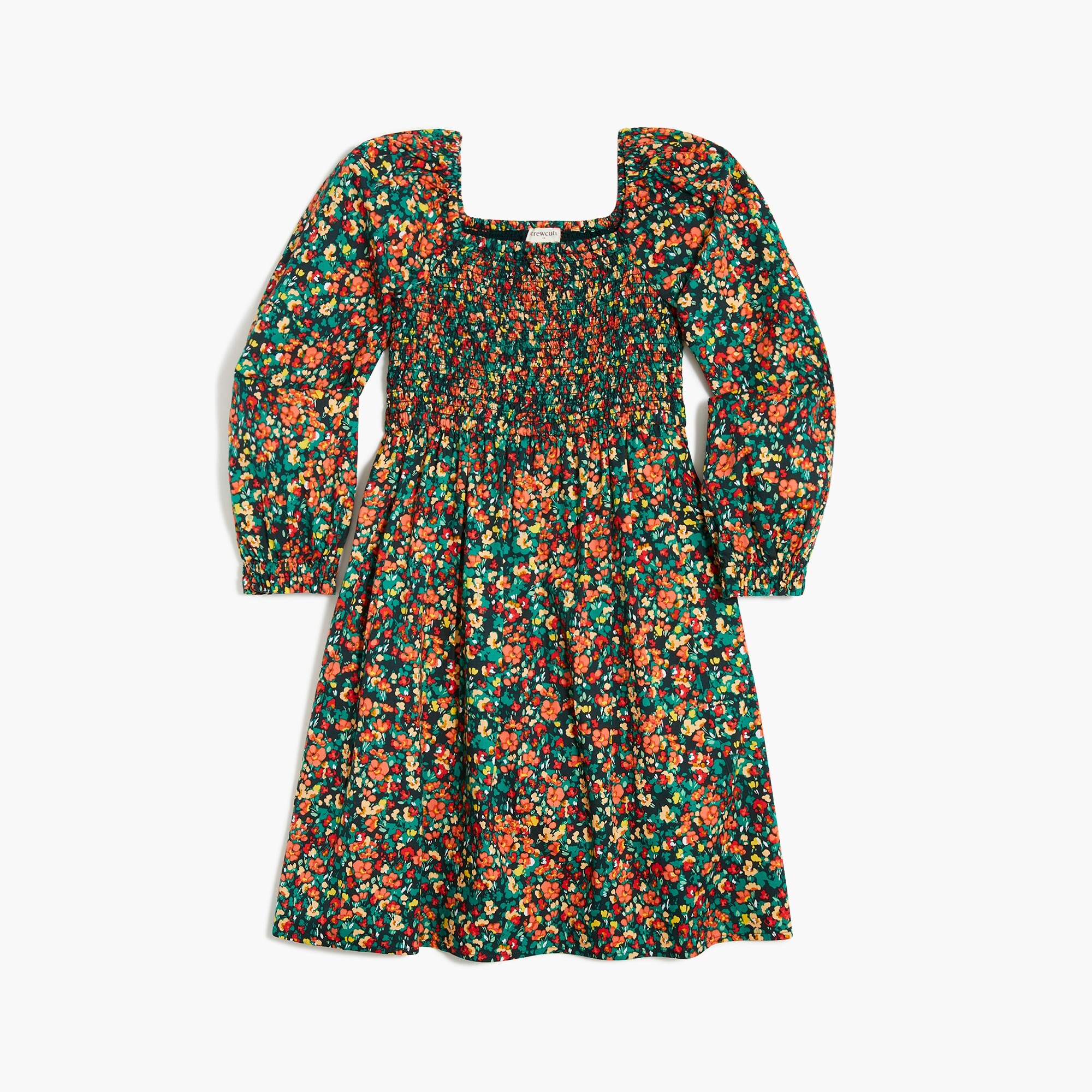 girls' long-sleeve floral dress for girls