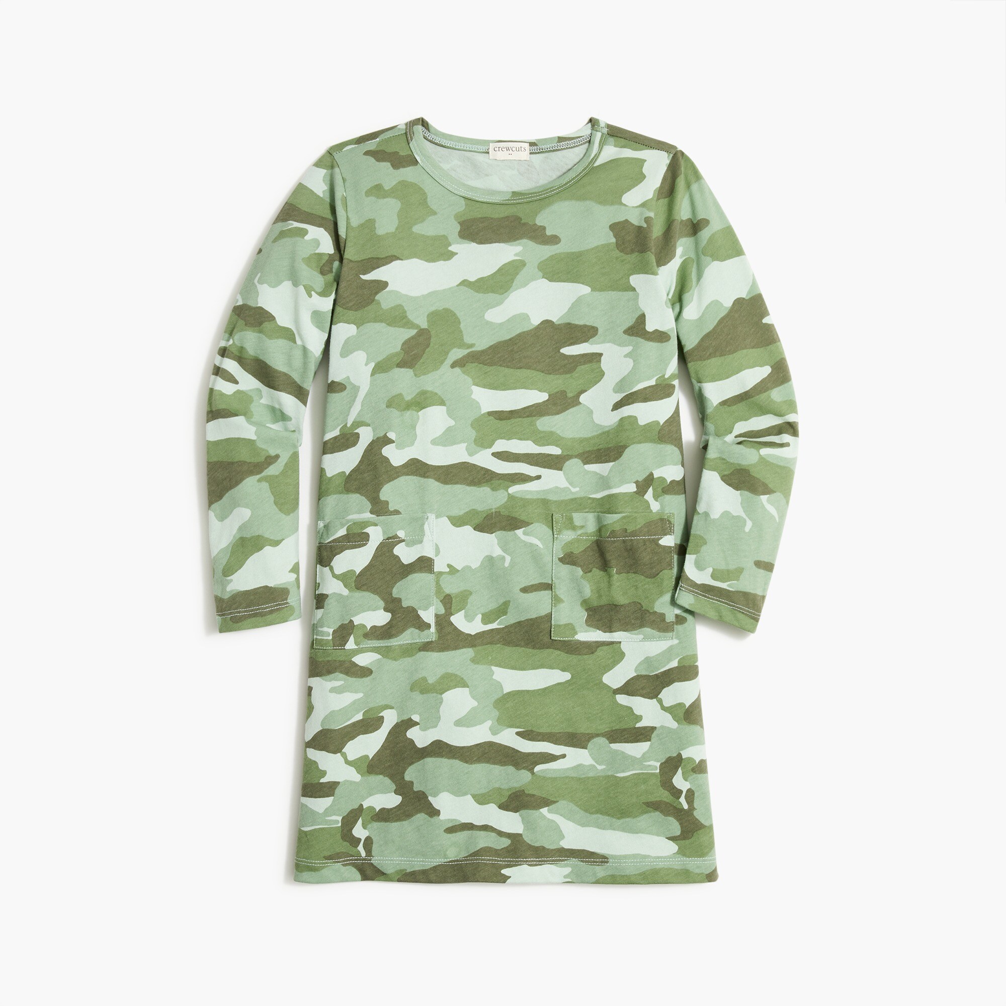 Girls' camo pocket T-shirt dress