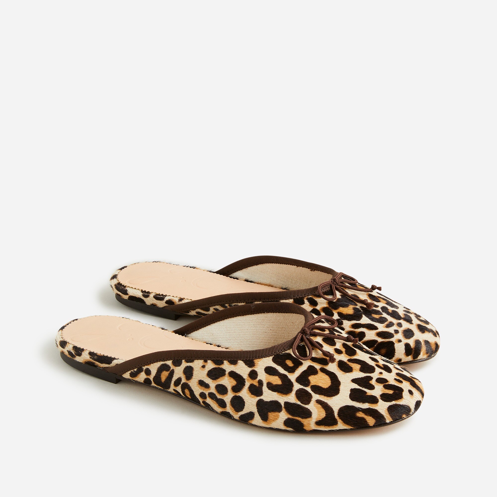 womens Calf hair Zoe ballet flats in leopard