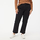 Tall flare crop black jean in all-day stretch