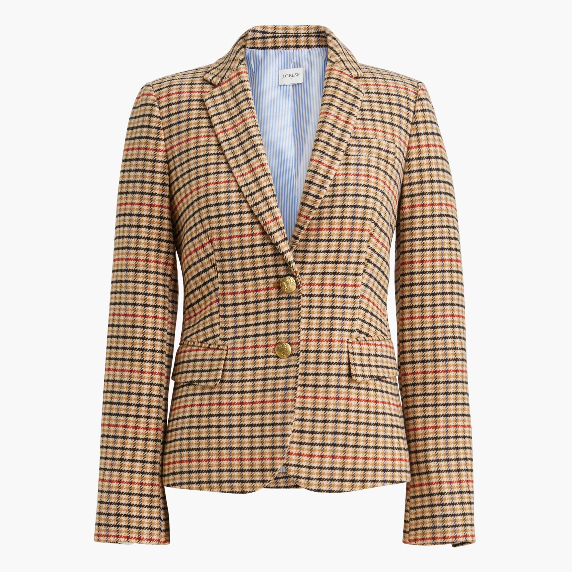 Herringbone wool-blend schoolboy blazer