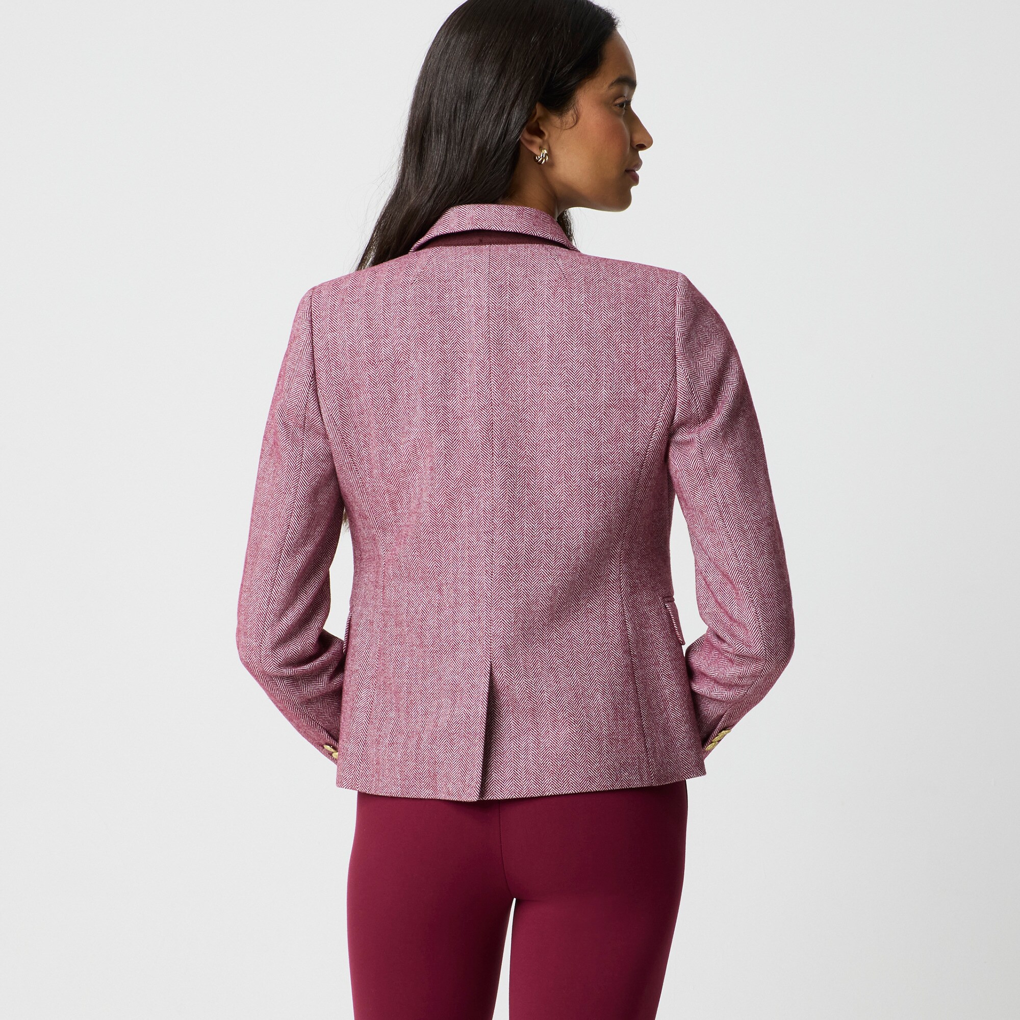 Lumignon original ♡ Houndstooth fur knit Mango MICRO HOUNDSTOOTH DOUBLE-BREASTED BLAZER