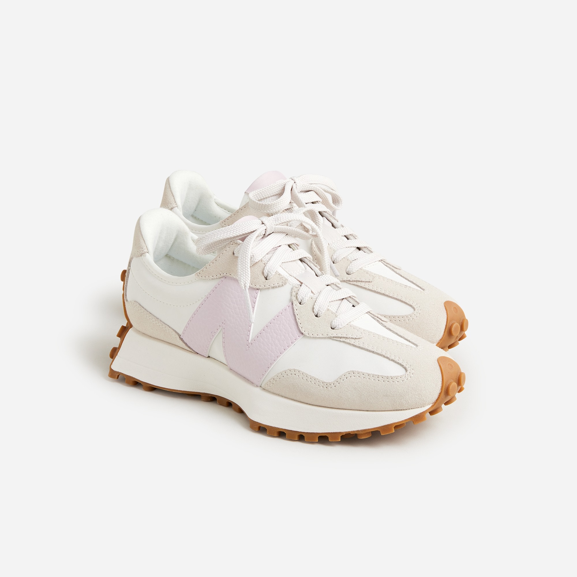 New Balance 327 sneakers in white & tan