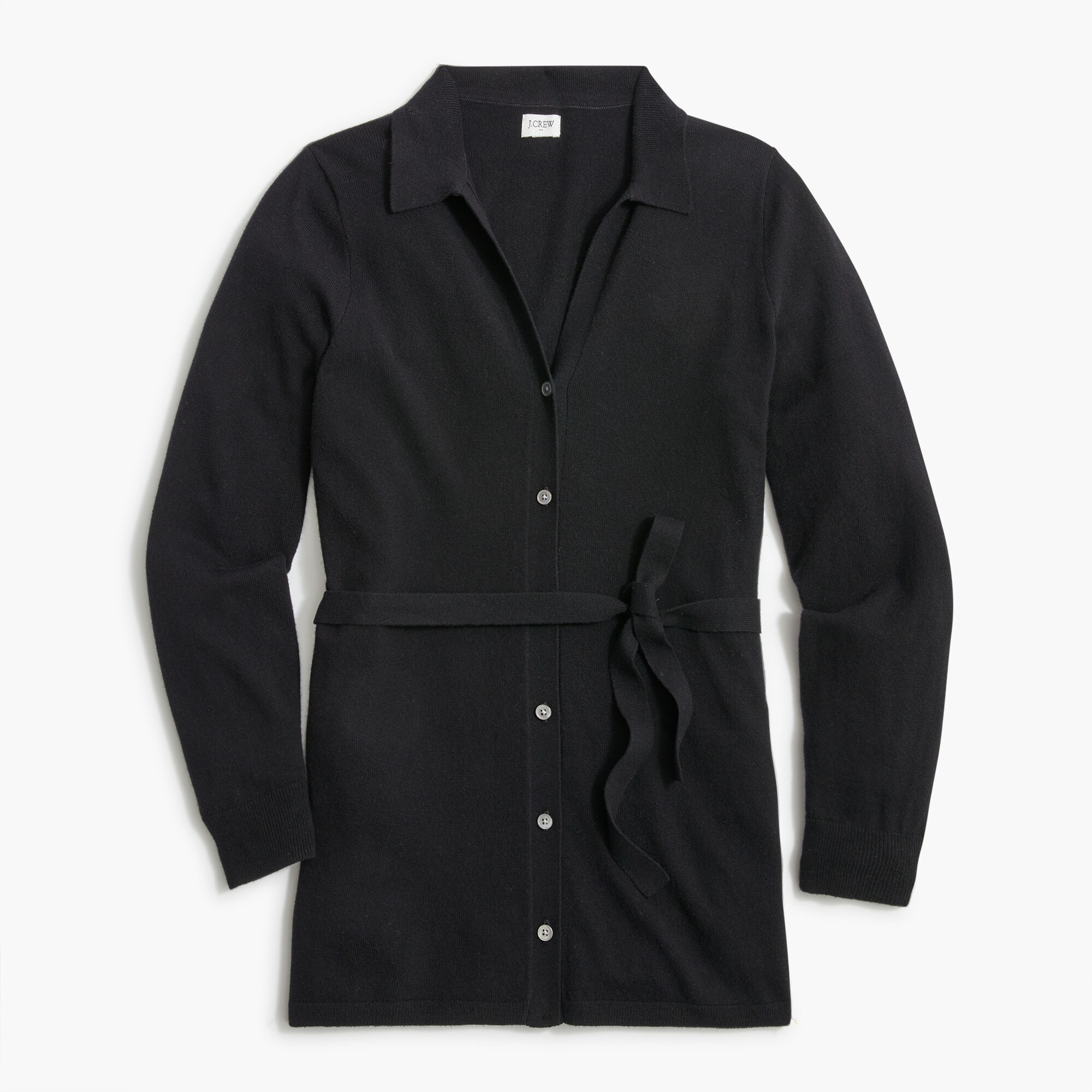 wool-blend belted cardigan sweater for women