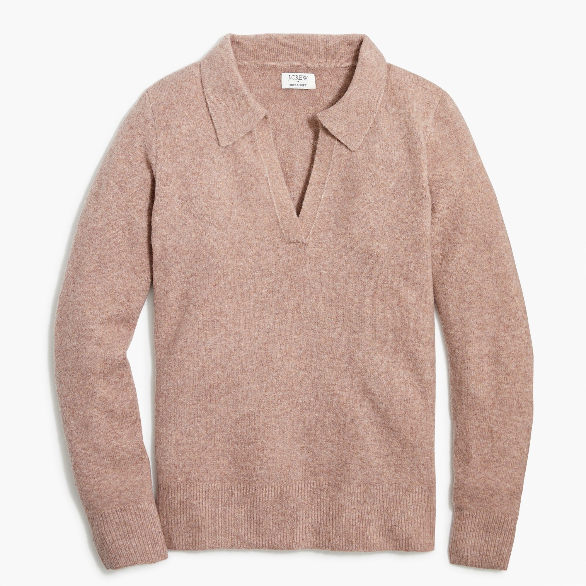 Polo sweater in extra-soft yarn