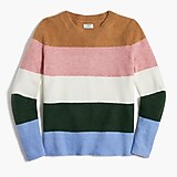 Striped crewneck sweater in extra-soft yarn