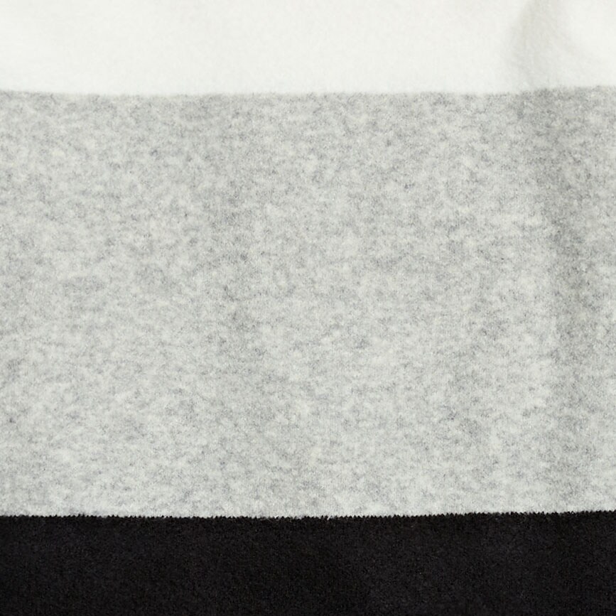 Colorblock crewneck sweater in extra-soft yarn GREY IVORY BLK COMBO factory: colorblock crewneck sweater in extra-soft yarn for women