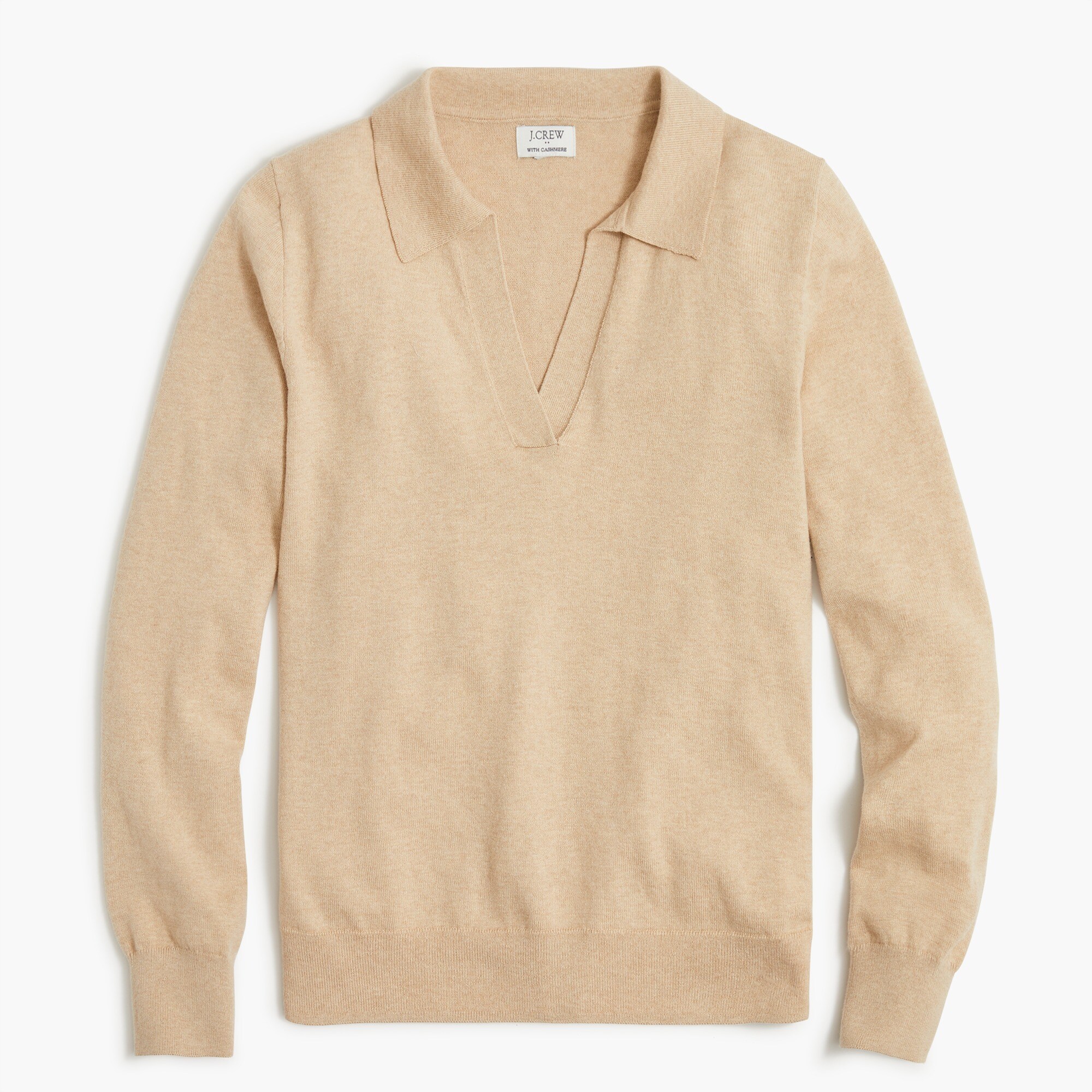 cotton-blend polo sweater for women