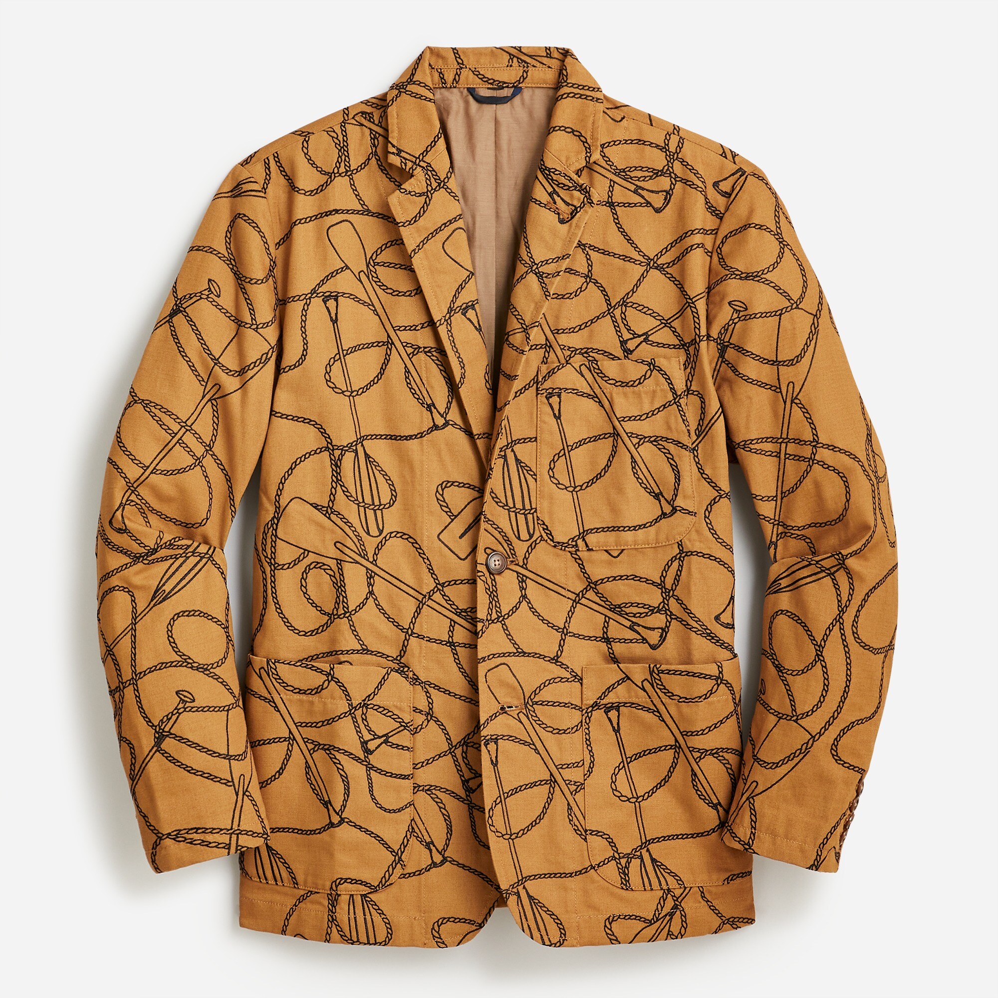 J.Crew: Suit Jacket In Rope-and-paddle-embroidered Cotton Blend For Men