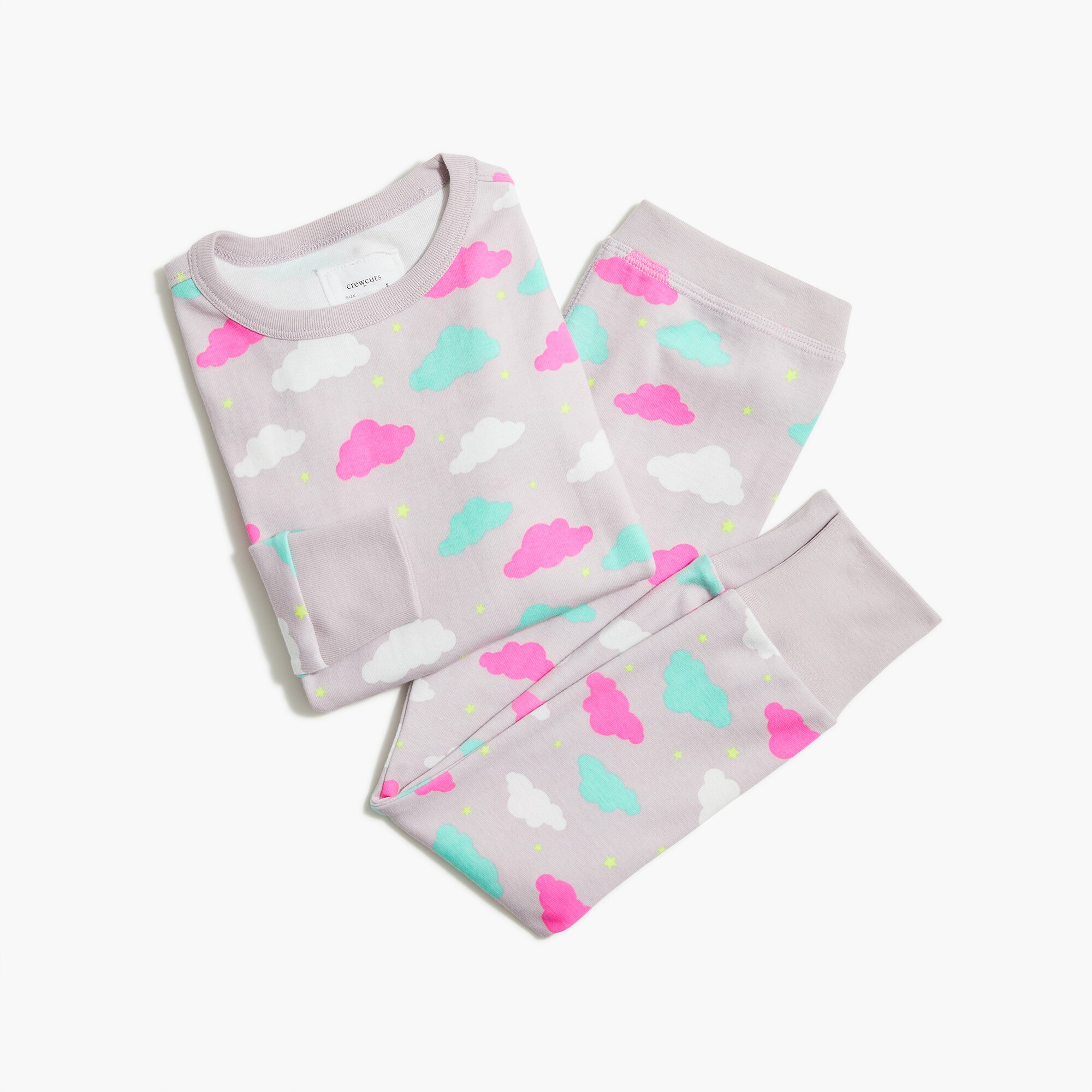 Girls' long-sleeve cloud sleep set
