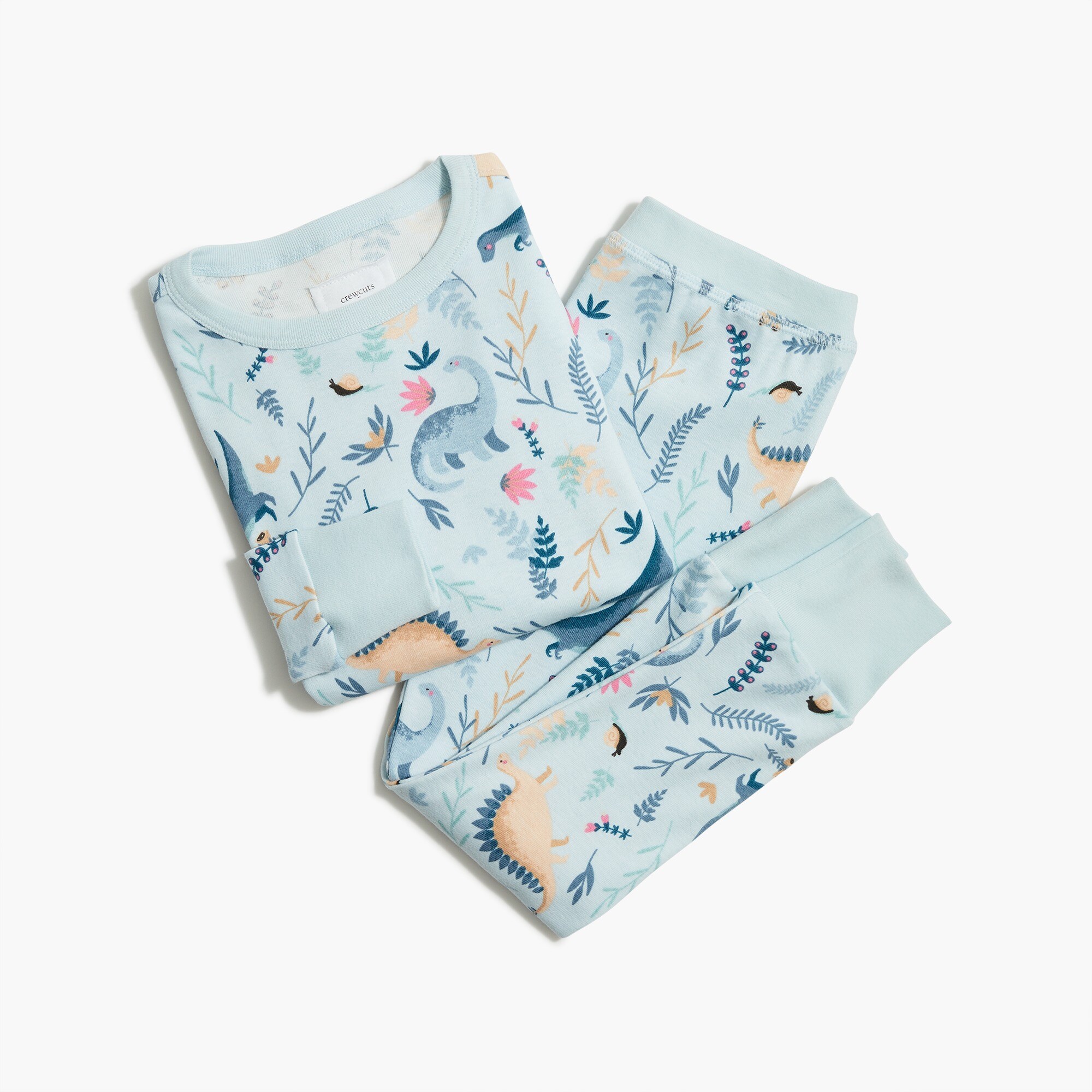Girls' long-sleeve dinosaur sleep set
