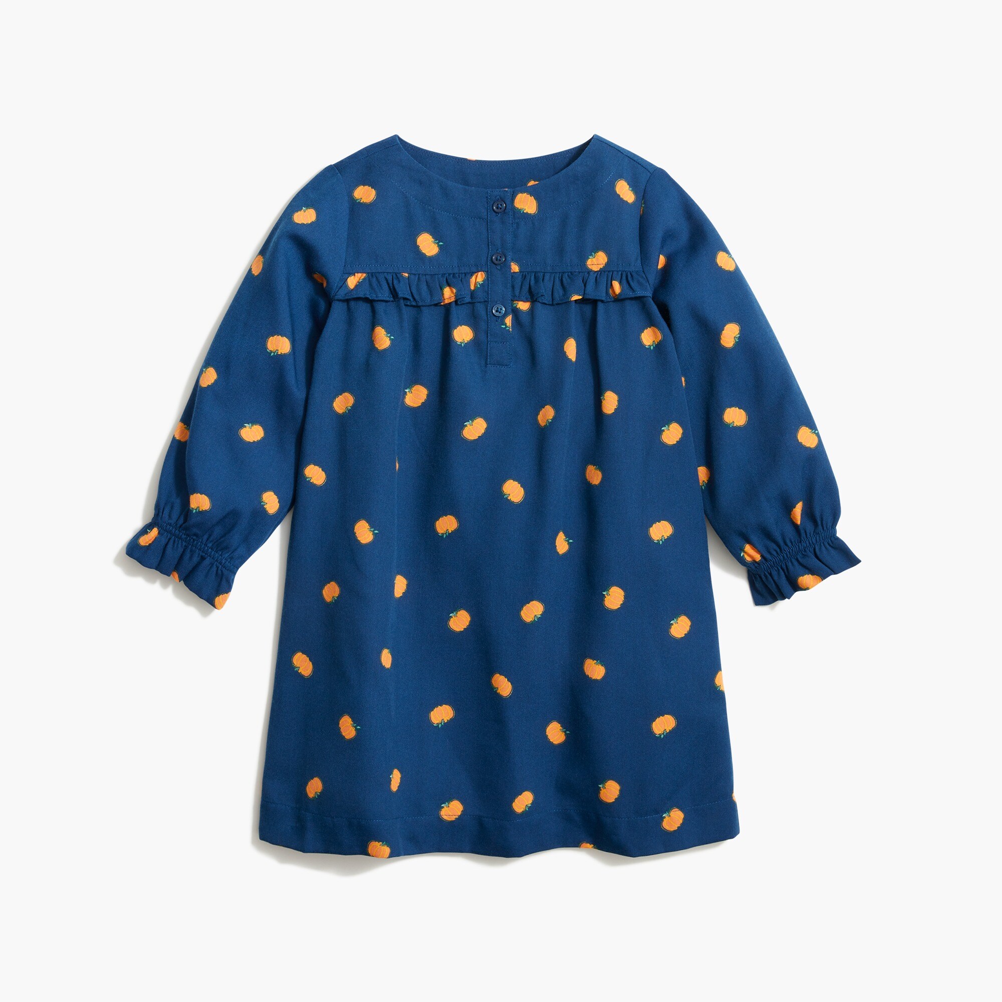 Girls' flannel pumpkin nightgown
